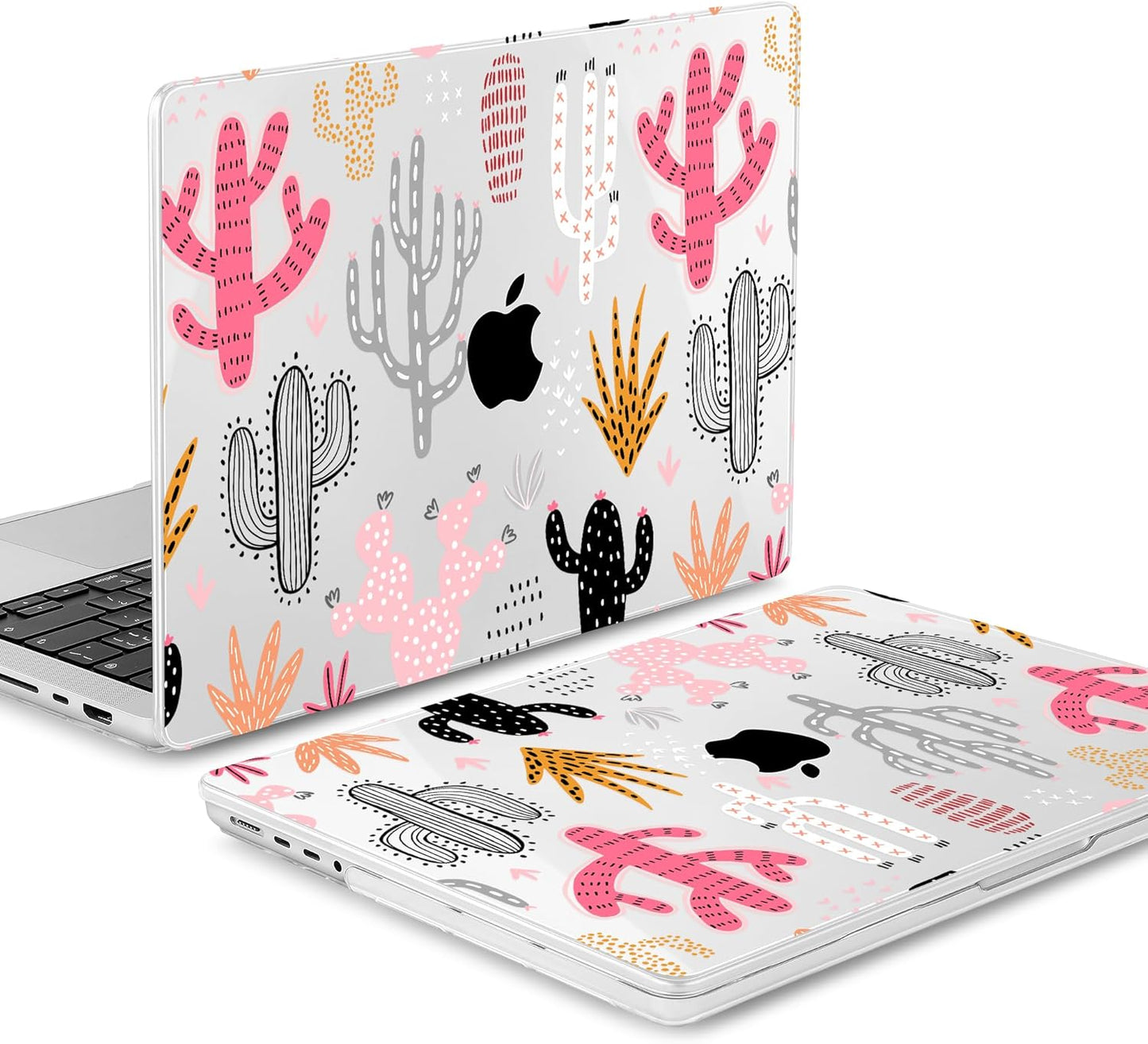 Mektron Case for MacBook Pro 16" M4 A3403 A3186 M3 A2991 M2 A2780 M1 A2485 (2021/2023/2024) Pro/Max with Touch ID, Hard Shell Plastic Laptop Cover Keyboard Cover Screen Protector, Colorful Cacti