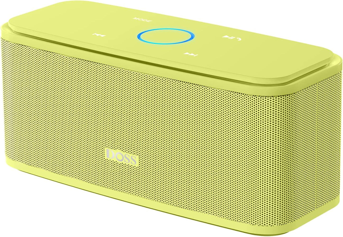 DOSS SoundBox Touch Wireless Bluetooth Speaker with 12W HD Sound and Bass, IPX5 Water-Resistant, 20H Playtime, Handsfree, Portable for Office, Home, Outdoor, Travel-Yellow