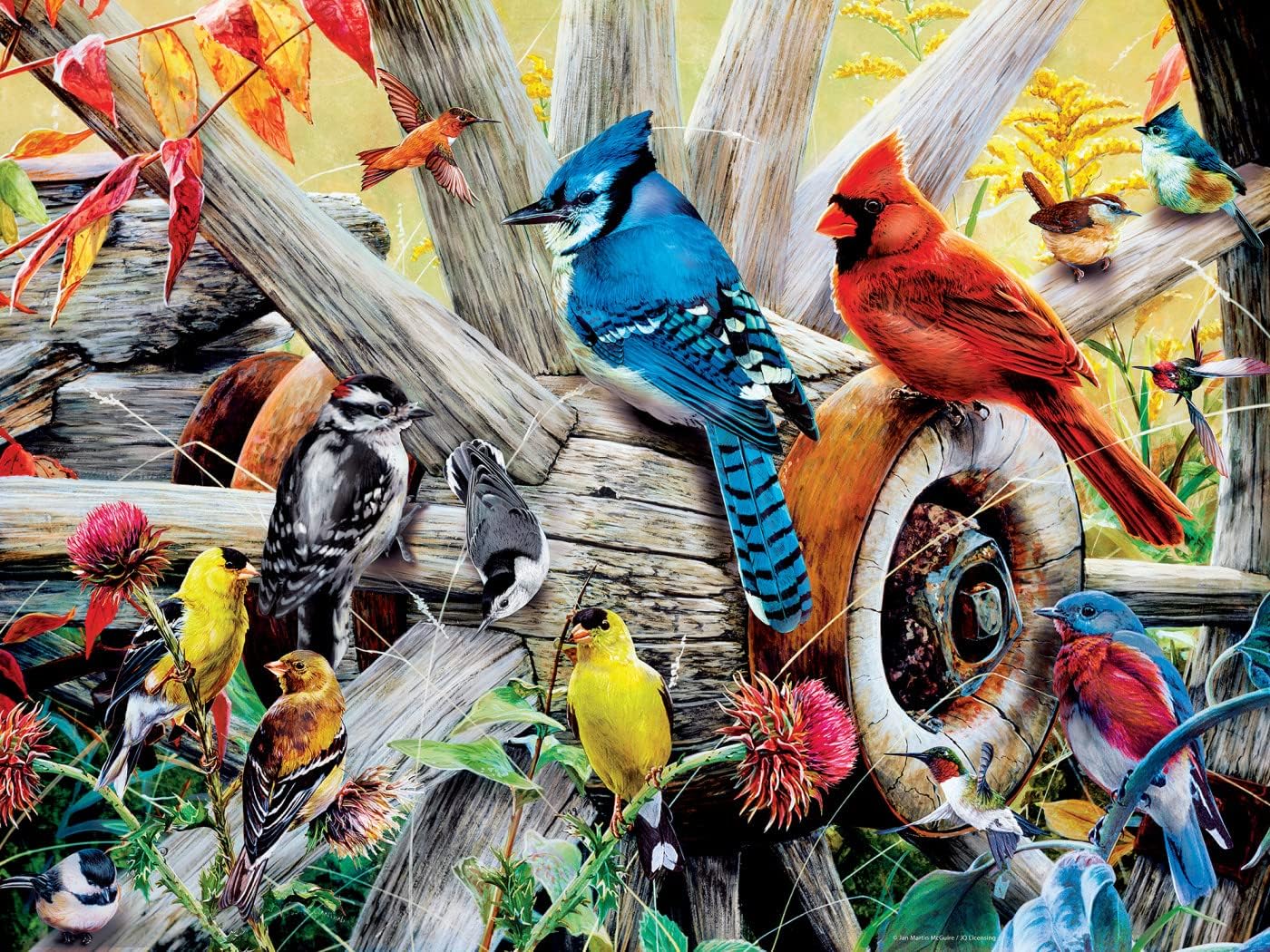 MasterPieces Audubon - Backyard Birds 300pc Ezgrip Puzzle