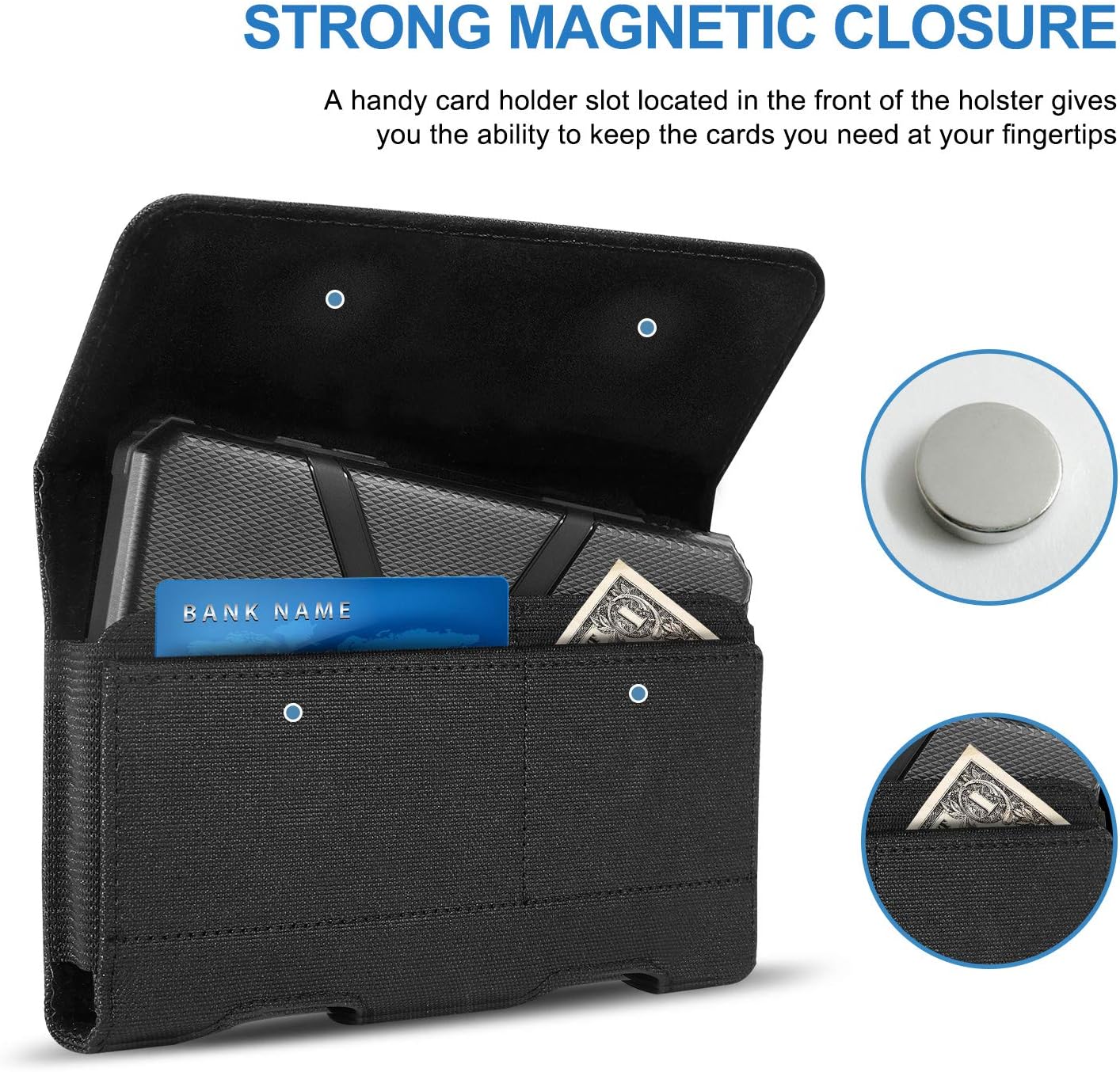 BECPLT for Galaxy S24 Ultra 5G Holster Case,Galaxy S23 Ultra S22 Ultra 5G S22+ 5G S21 Ultra 5G Nylon Holster Belt Case with Clip/Loops Belt Pouch Holder for Galaxy Note 20 Ultra S20+ S20 Ultra 5G