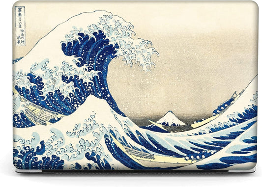 Berkin Arts Compatible with MacBook Air 13 inch Cover, 2022-2018 Release A2179/A2337 M1 with Touch ID with Keyboard Cover & Screen Protector Ukiyo-e (The Great Wave by Hokusai)