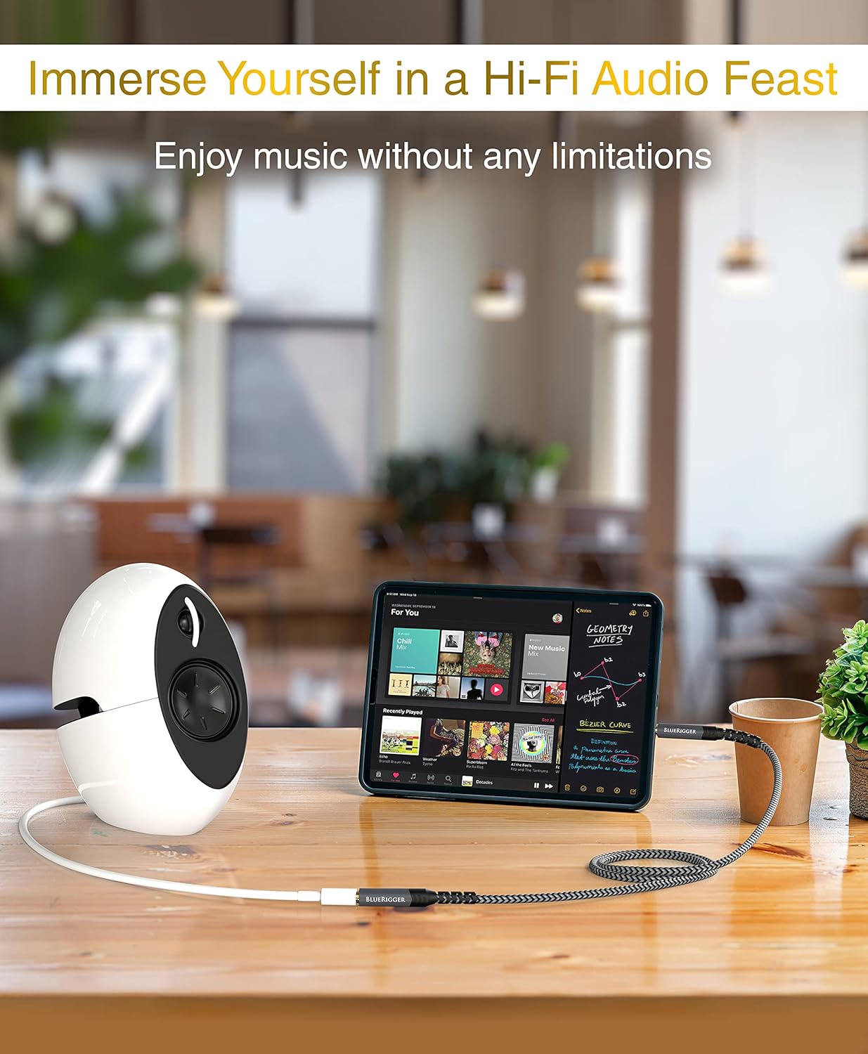 BlueRigger Headphone Extension Cable (3FT, 24K Gold Plated Jack, Hi-Fi Sound, 3.5mm Male to Female Stereo Audio Cable) – Aux Cord for iPod, Laptops, Smartphones, Speakers, Tablets, Home Car Stereo