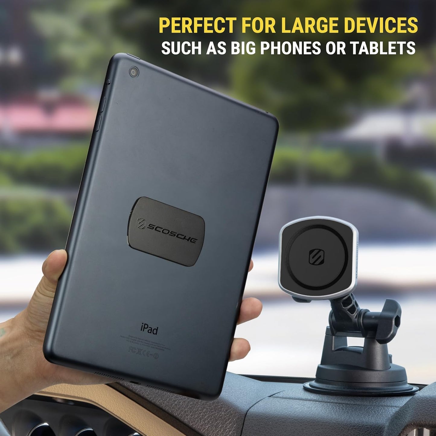 Scosche MPLT54T-4PKBP0 MagicMount Replacement Plate Kit for Magnetic Car Phone Mount Holder, Metal Plates w/Extra Strength Hold for Smartphone, Tablet, Magnet Cell Phone Stand & Phone Case, Pack of 4