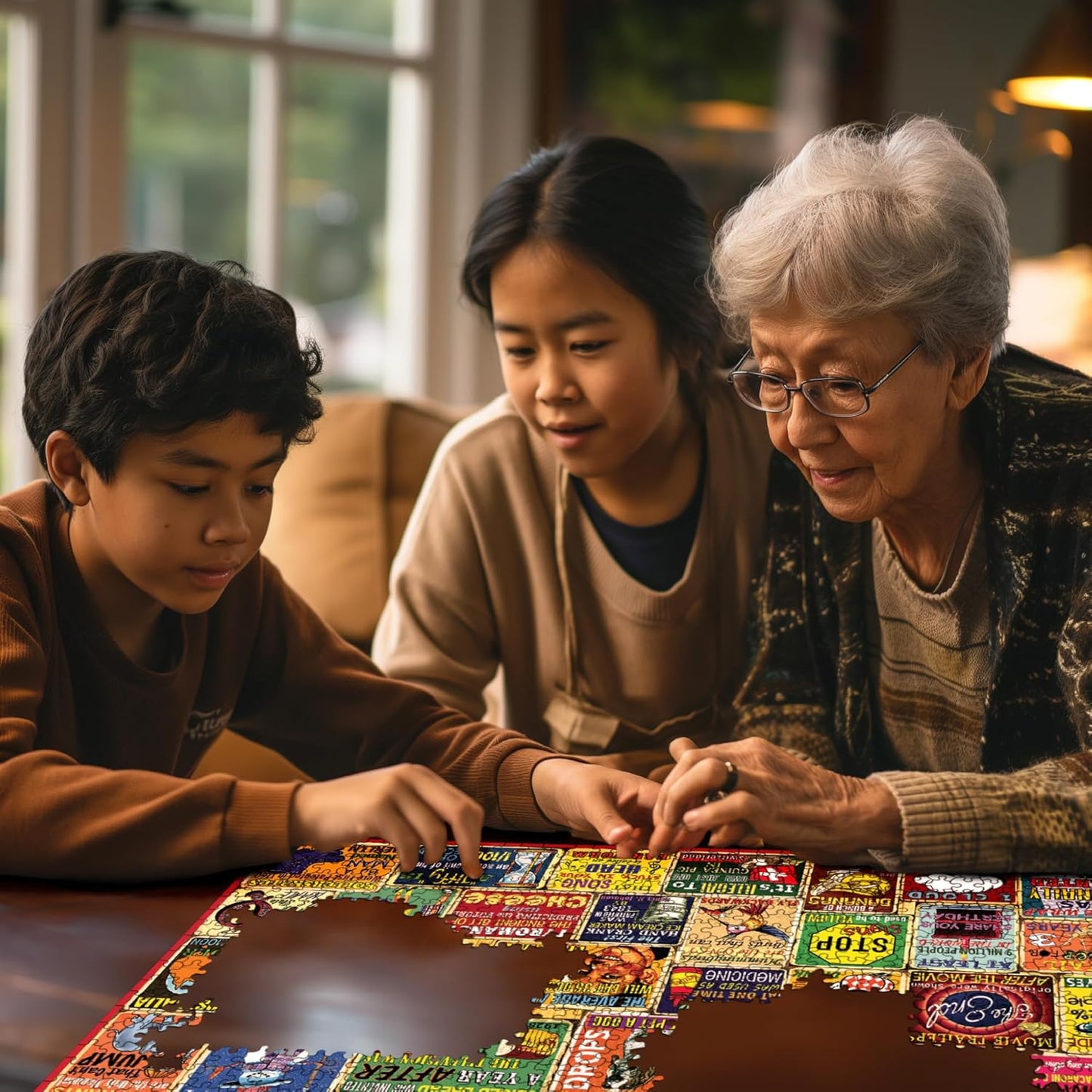 White Mountain Did You Know Fun 1000 Piece Puzzle for Adults Vintage Collage Jigsaw Puzzles for Seniors