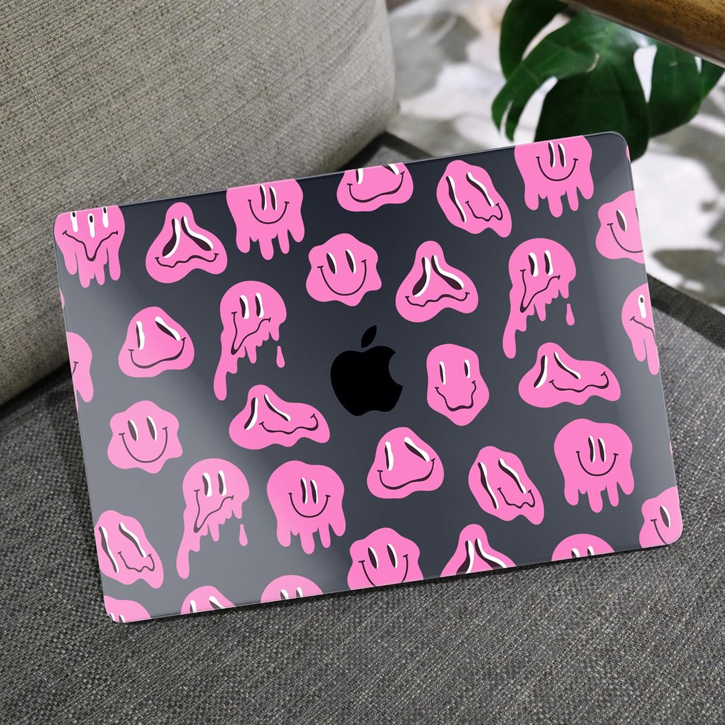 MEEgoodo Case for MacBook Pro 13 inch Case 2022 2021 2020 New A2338 M2/M1 A2251 A2289, Laptop Hard Shell with Keyboard & Camera Cover Compatible with 13 inch MacBook Pro, Pink Groovy Emoji
