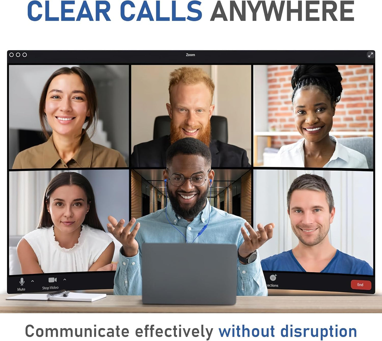 LUDOS OMNITONE USB C Headphones for iPhone 16 15 Pro Max Plus iPad Pro, 5 Years Warranty, USB-C Earbuds for Samsung Galaxy S24 S23 Ultra S22 S21 S20 A55 A54 A53, USB Type C Earphones - Blue