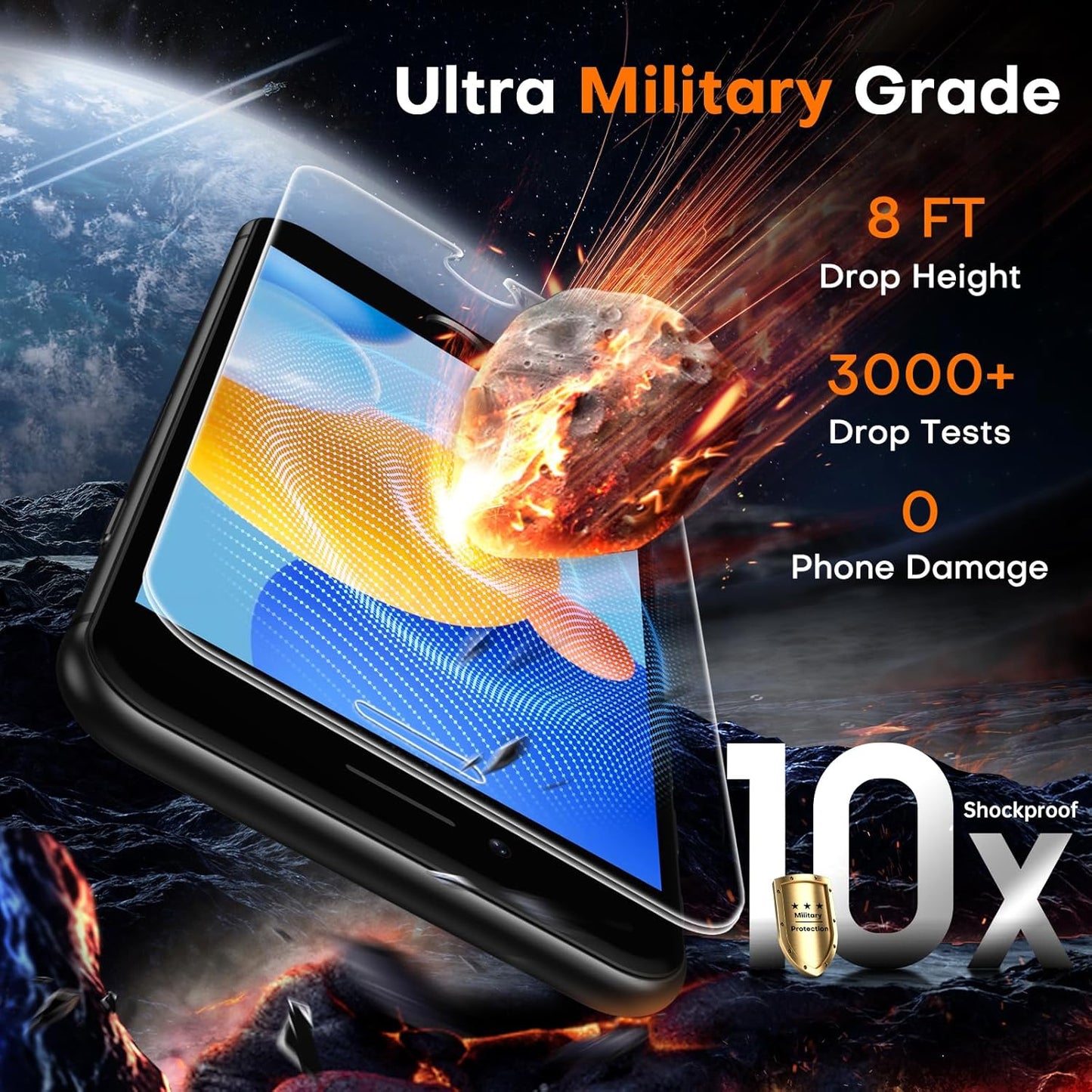 TOCOL 2 Pack Screen Protector for iPhone SE 3/2 (2022/2020 Edition), iPhone 8/7, iPhone 6s/6 4.7-Inch Instant Installation 14FT Military Grade Protective 9H+ Tempered Glass HD No Bubbles No Dust