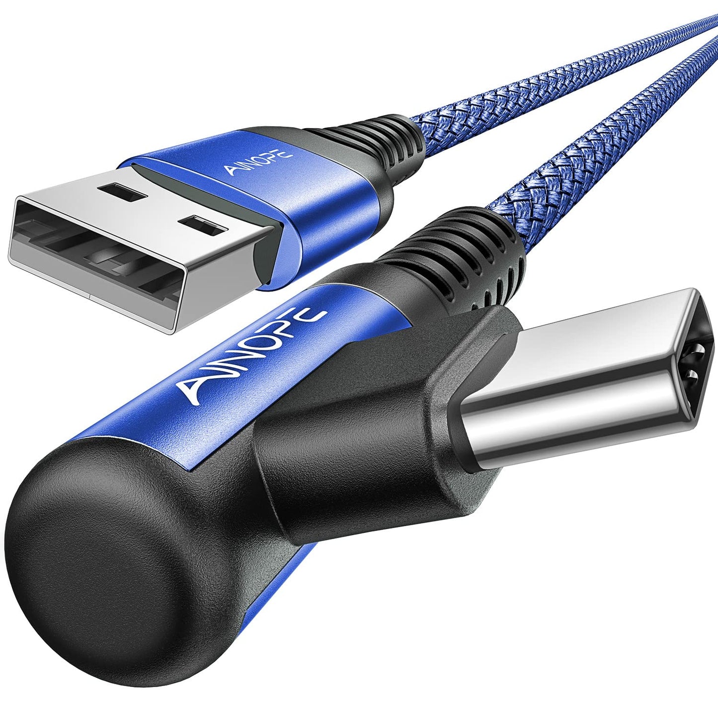 AINOPE [2 Pack 10FT] USB C Cable 3.1A C Charger Cable Fast Charging Right Angle Nylon Braided USB to USB C Compatible with Galaxy S22 S21 S10, Note 10 9 A51 LG G8 G7 Charging Cord