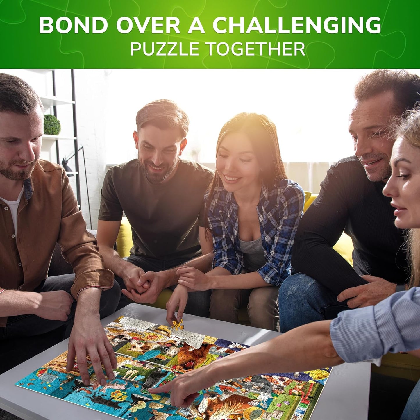 QUOKKA Jigsaw Puzzles 1000 Pieces for Adults - Puzzles for Men and Women - Funny Animals for Kids Ages 8-12 - Animals Party