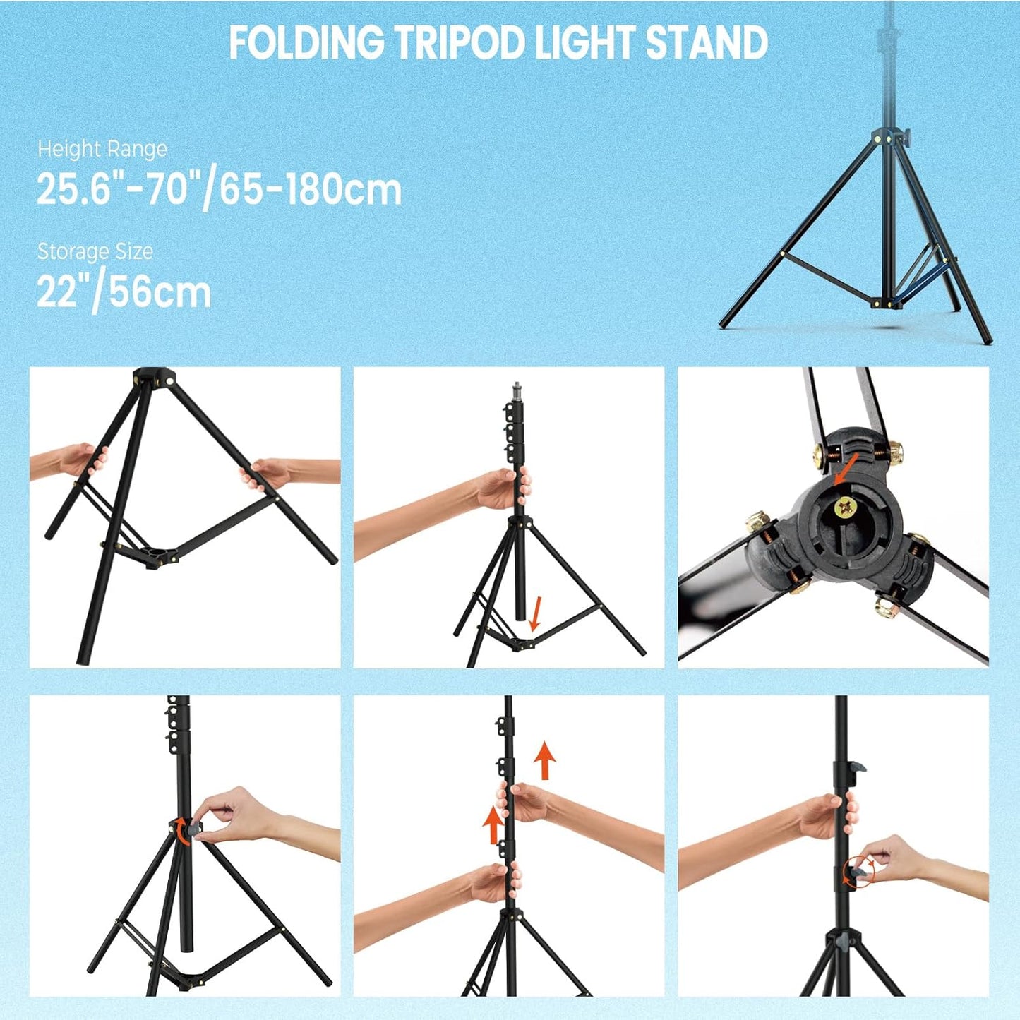 22" Large Ring Light with Stand,Foldable LED Big Ring Light Tripod for iPhone Phone Ipad, 75" Tall Tripod Touch Screen,Wireless Remote for Live Stream,YouTube,TikTok Video Shooting