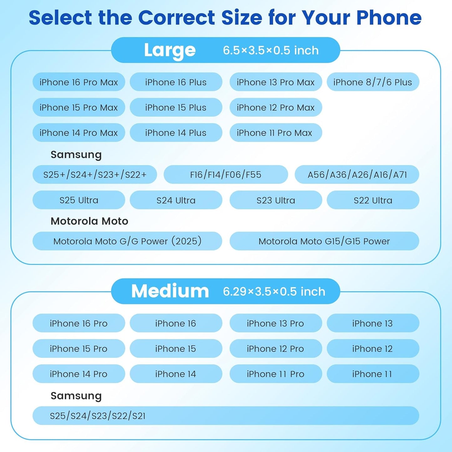 Mopaclle Vertical Cell Phone Holster with Belt Clip and Loop,Rugged Phone Belt Holder Compatible with iPhone 17 Pro iPhone 16, 15, 14 Pro, Galaxy S25, S24, S23 – Fits with Case On