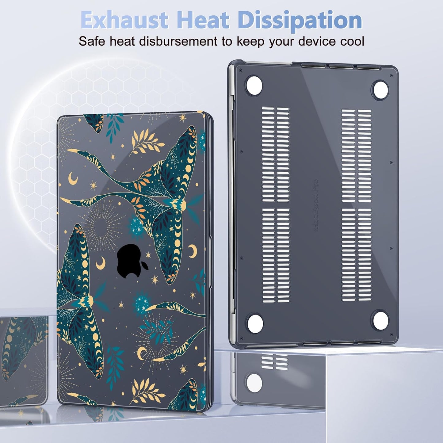 for MacBook Pro 16 inch Case 2021 2022 2023 2024 Release A3186 A3403 M4 A2991 M3 A2780 M2 A2485 M1 Pro/Max, Hard Shell Case with Screen Protector & Keyboard Cover, Butterfly P113