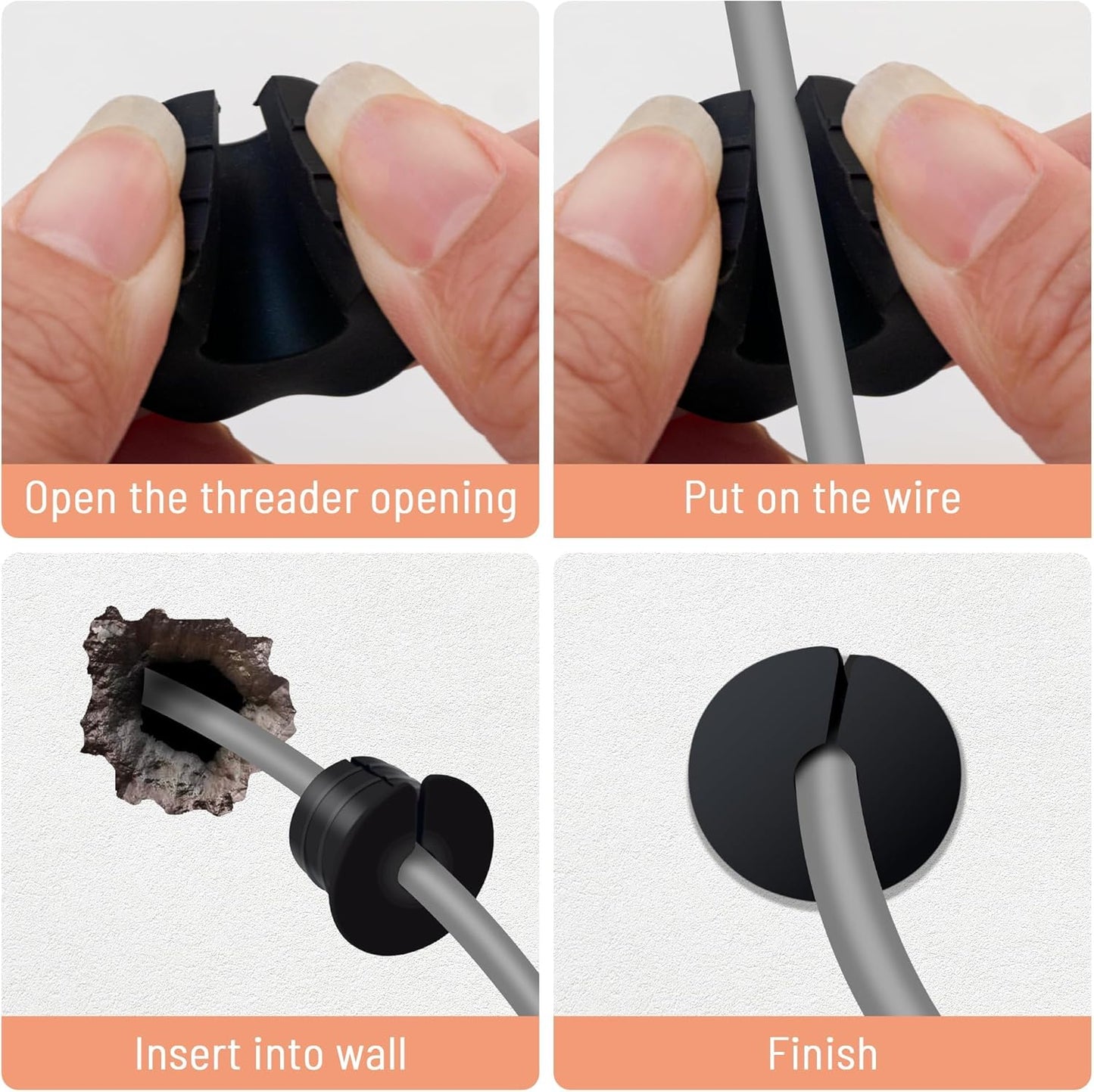 Cable Routing Kit for Starlink for 1 inch Wall Hole, Wall Bushing Grommet, Starlink Accessories, Silicone Cable Wall Pass, Starlink Anti-Slip Wall Grommets for Cables (1 inch) 2 Pcs (Pack of 2)