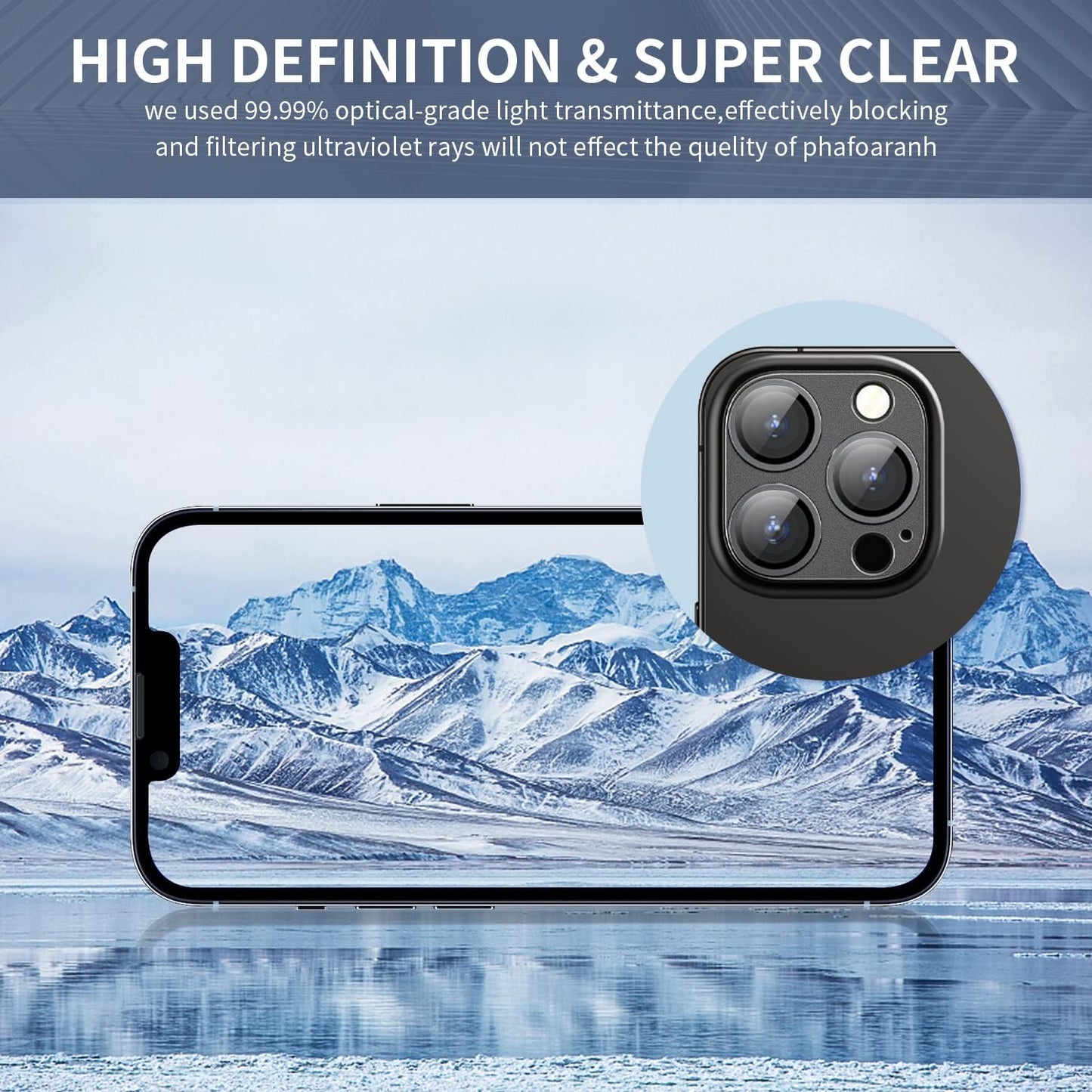 Camera Lens Protector for iPhone 14 Pro / iPhone 14 Pro Max, Alloy Metal Camera Cover with Tempered Glass Screen Protector Accessories,Case Friendly,Scratch Resistant,Easy to Install - Space