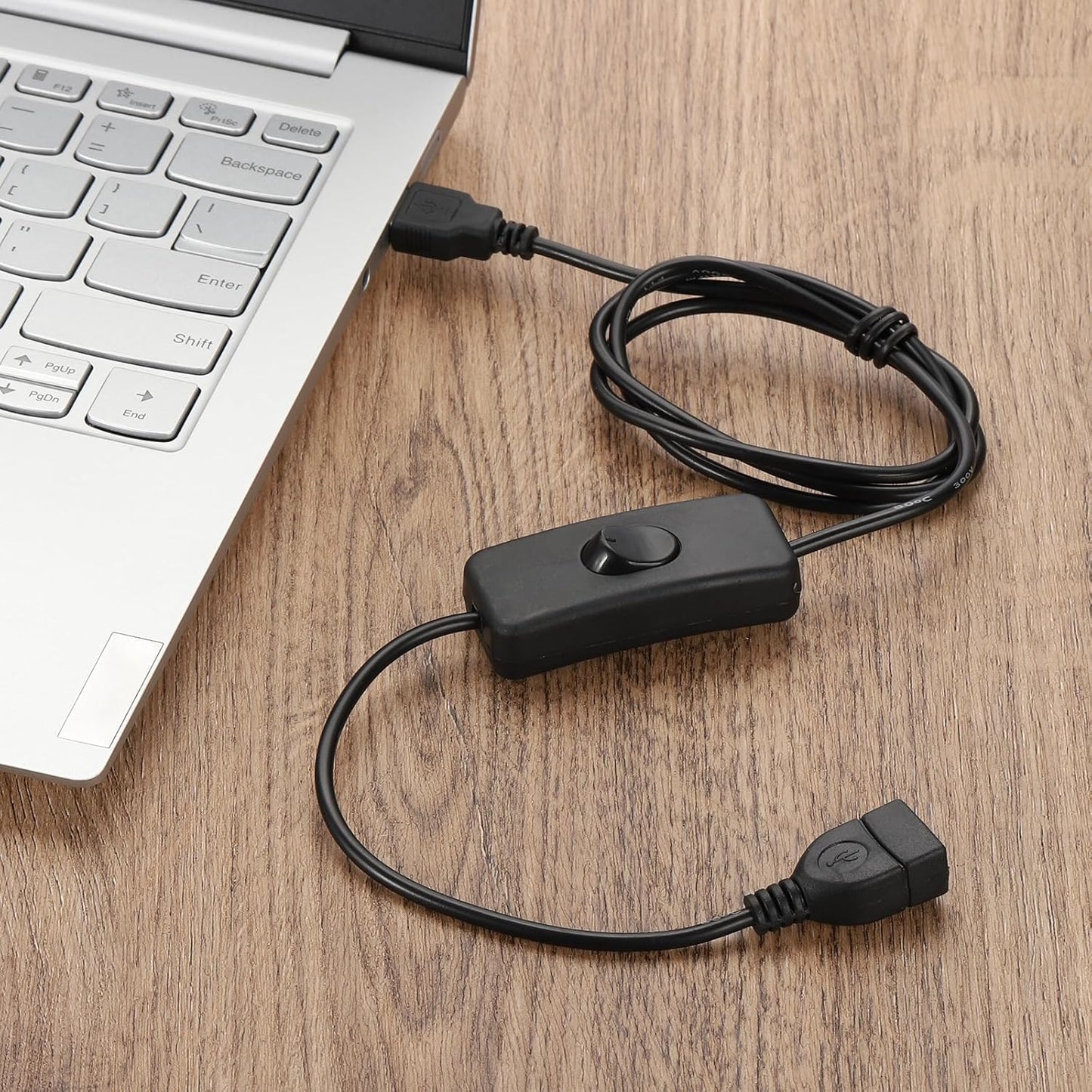 MECCANIXITY USB Extension Cable with ON/Off Toggle Switch 2m USB Male to Female Extension Cord for Desk Lamp Fan LED Light Strip Black Pack of 1