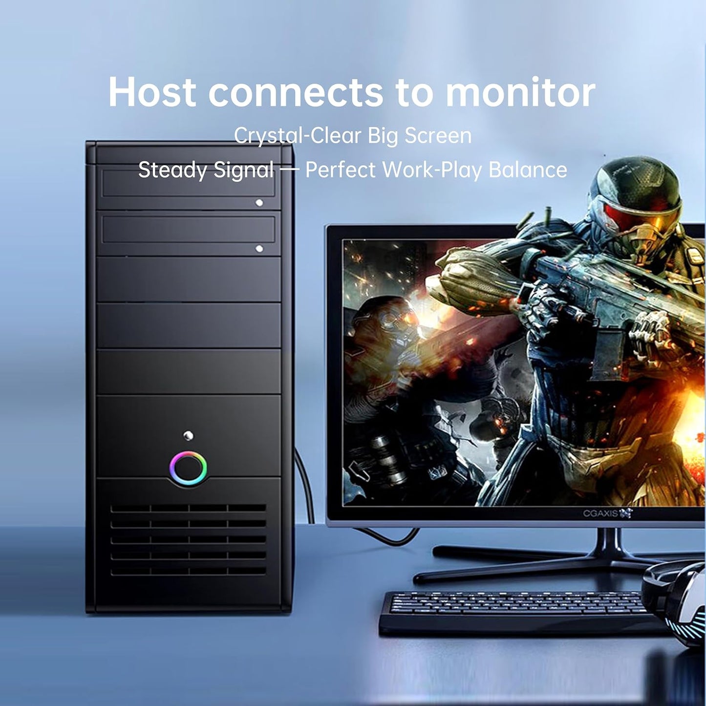 DVI to VGA Cable 6ft/1.8m [DVI-I 24+5 Pin Male to VGA Male] - Gold-Plated Connector for PC, Monitor, Projector - Compatible with Desktop, Laptop, GPU