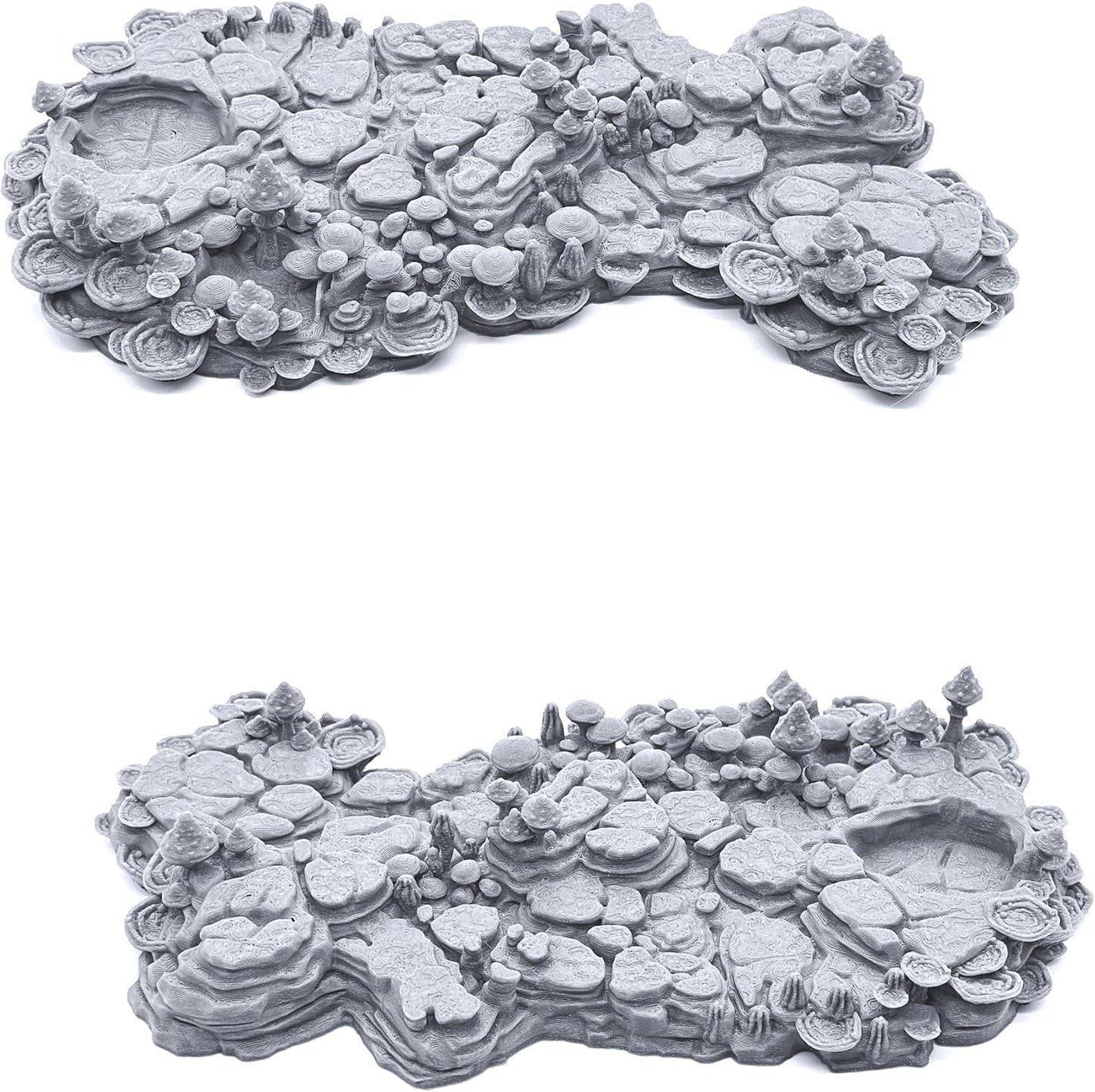 EnderToys Shroom Grotto Floors by Printable Scenery, 3D Printed Tabletop RPG Scenery and Wargame Terrain 28mm Miniatures