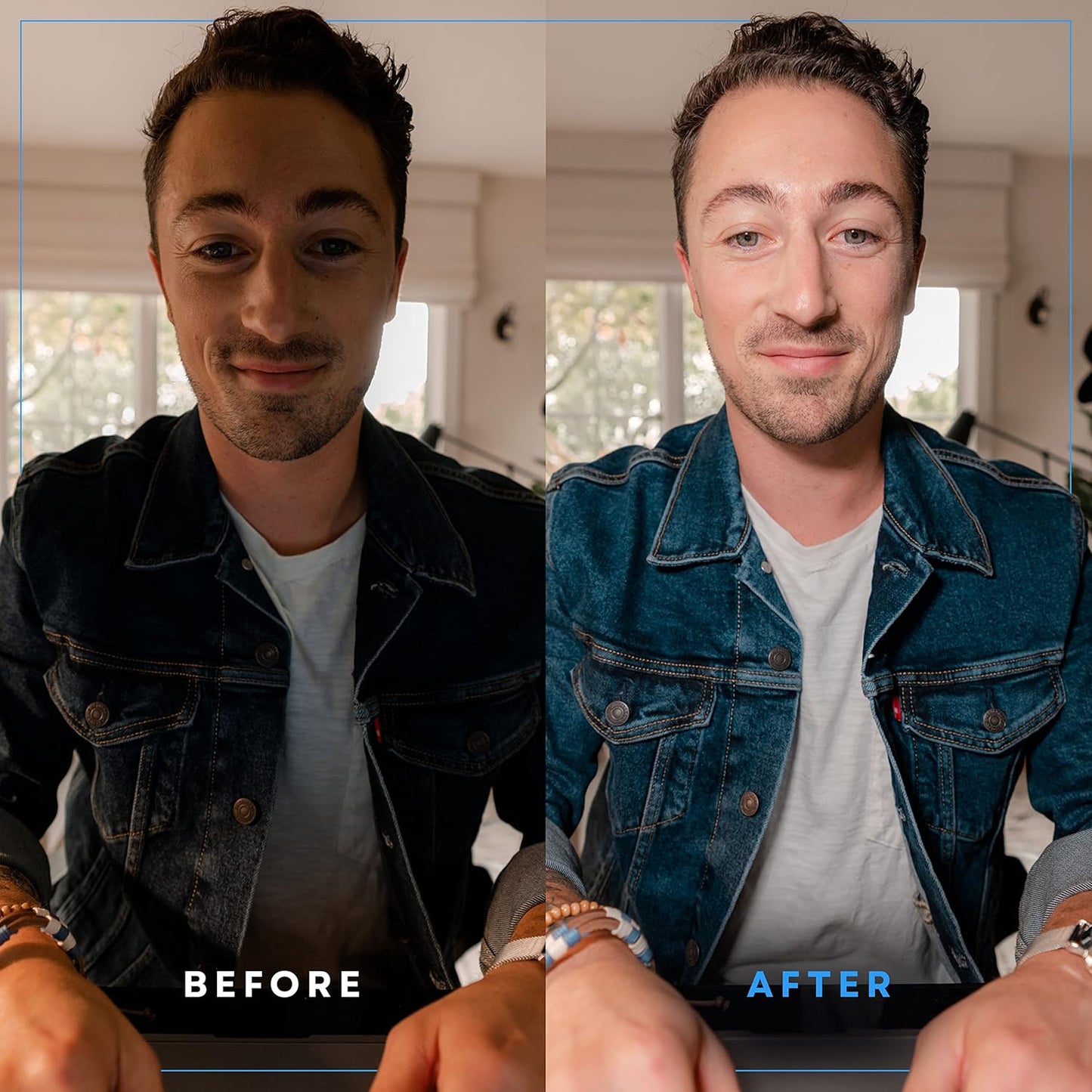 Lume Cube Broadcast Lighting Kit Live Stream Webcam Light for Computer & Laptop Enhance Video Calls Streaming & Vlogging Include Adjustable Tripod & Clip Mount Adjust Brightness & Color Temperature