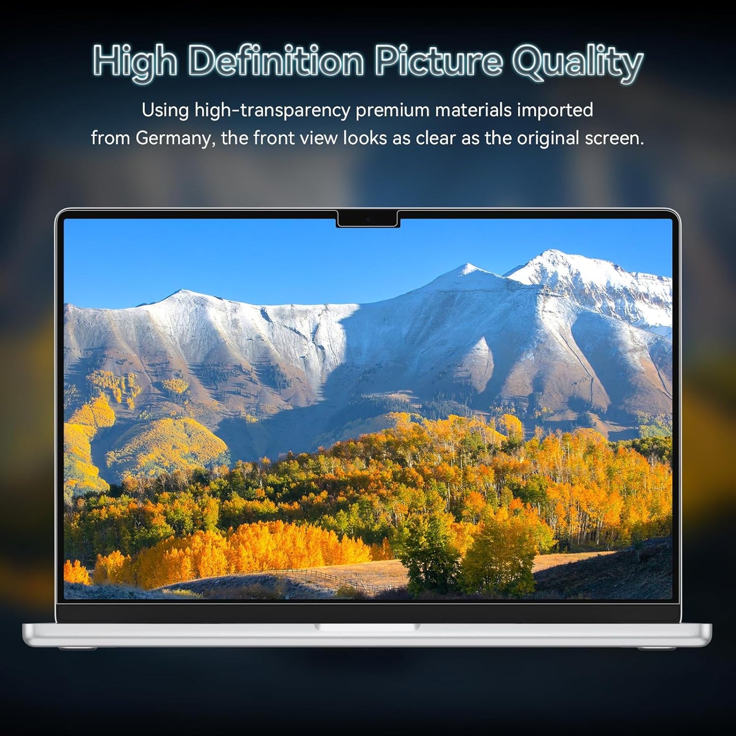 360° Privacy Screen for MacBook Pro 16 Inch (2021-2024, M1, M2, M3, M4), 4 Way Privacy Anti Glare Blue Light Filter Shield Film Anti Spy Laptop Protector for Mac 16.2In Computer