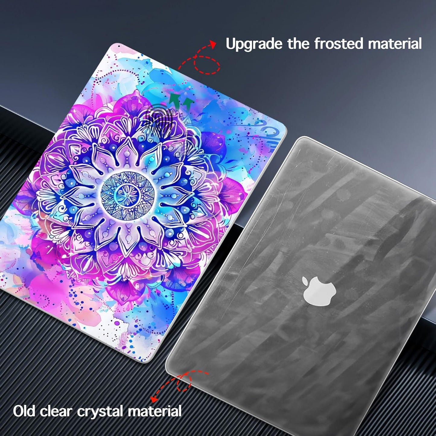 for MacBook Pro 16 inch Case 2021 2022 2023 2024 Release A3186 A3403 M4 A2991 M3 A2780 M2 A2485 M1 Pro/Max, Hard Shell Case with Screen Protector & Keyboard Cover, Mandala