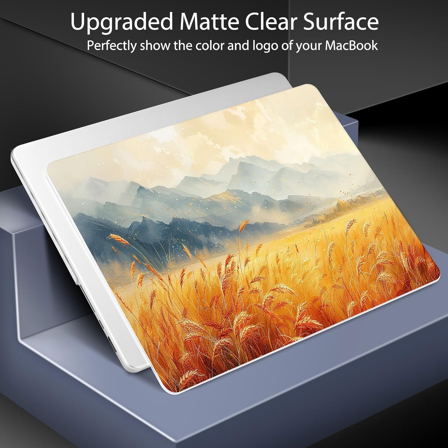 for MacBook Pro 16 inch Case 2021 2022 2023 2024 Release A3186 A3403 M4 A2991 M3 A2780 M2 A2485 M1 Pro/Max, Hard Shell Case with Screen Protector & Keyboard Cover, Wheat Field