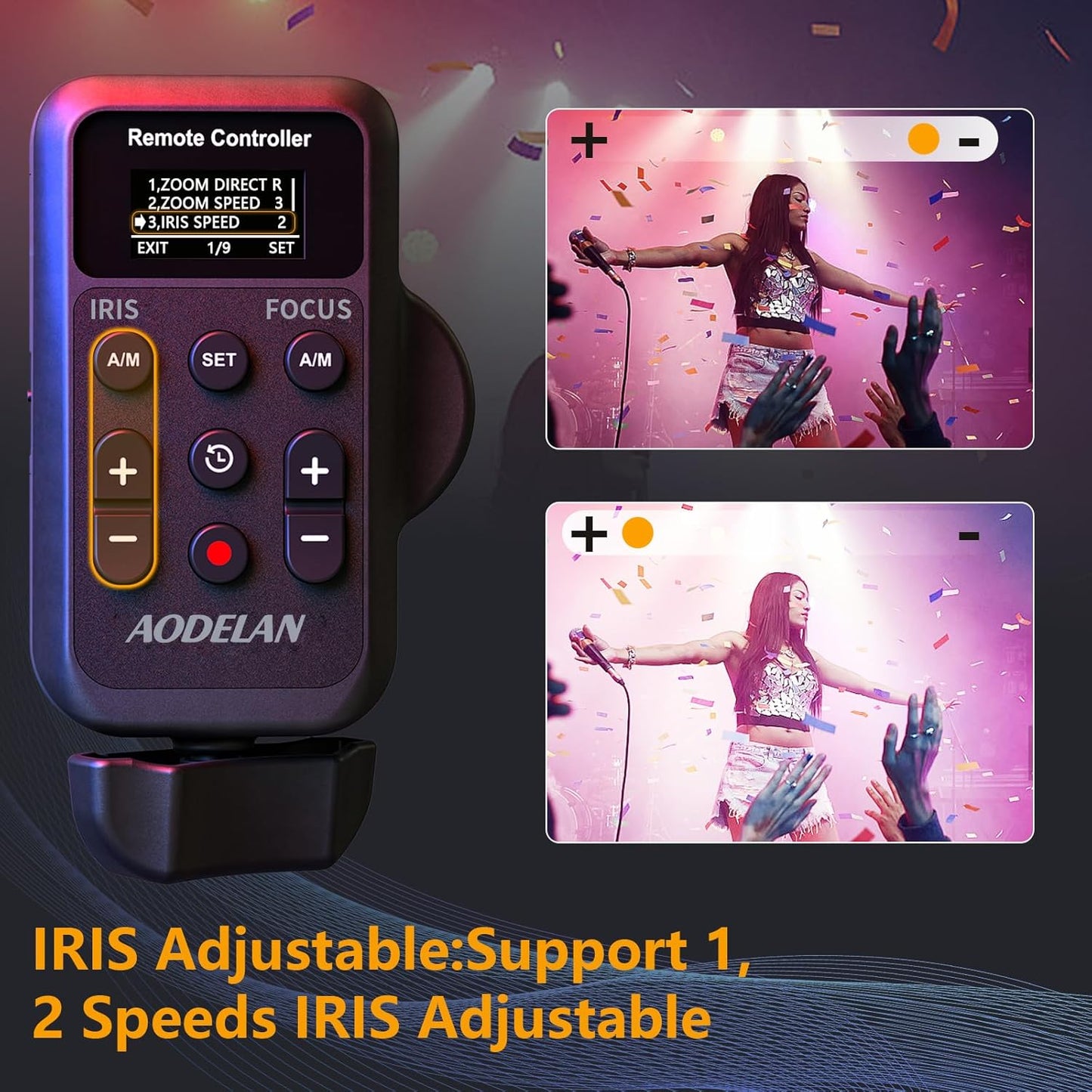 Wireless Camcorder Lanc Zoom Controller, Wired Remote Control with 2.5mm Jack Cable, IRIS, Focus, Video Recording and Zoom Commander with Lanc or Remote Terminal for Canon XL1S XL2 XHA1 /Sony NX5C