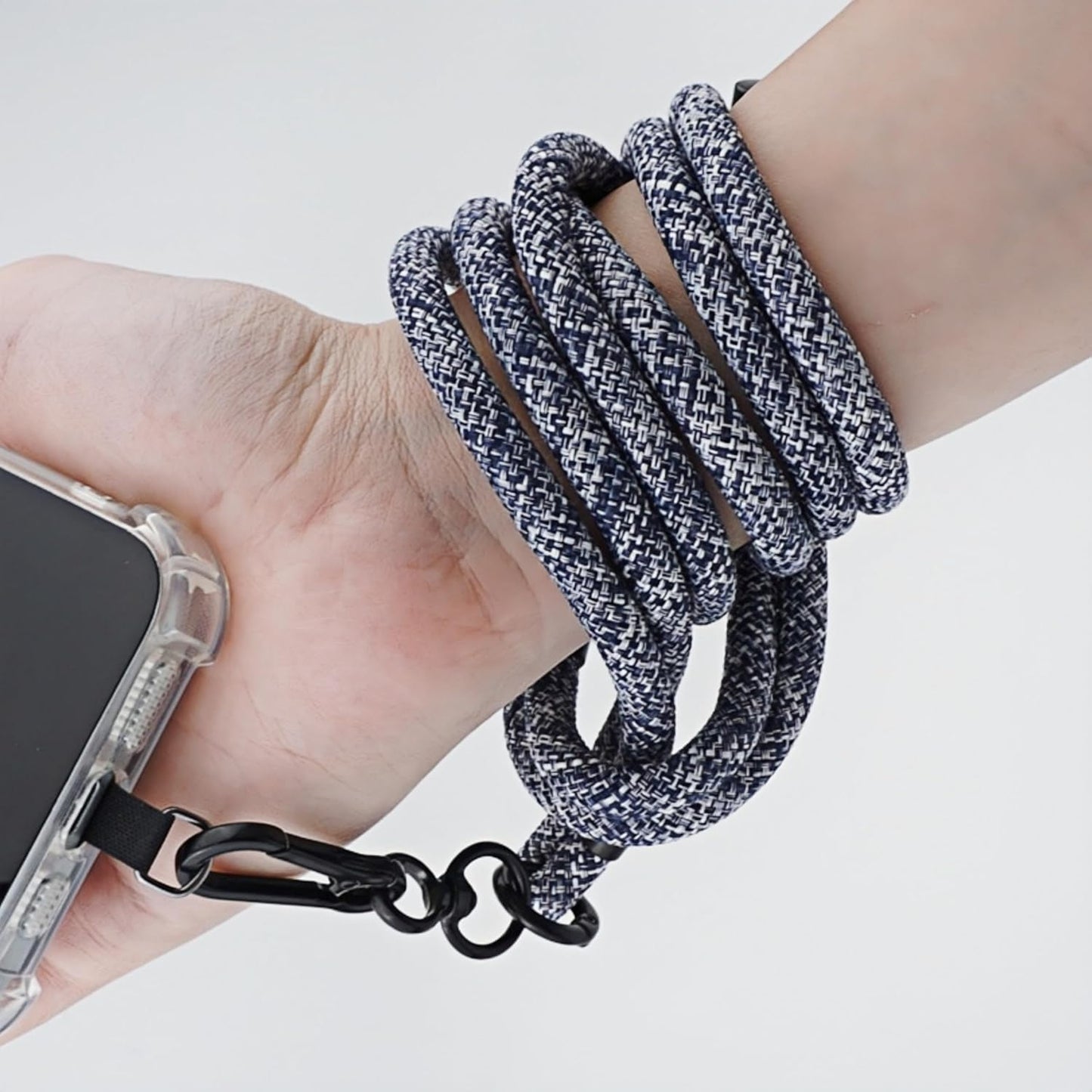 Adjustable Cell Phone Lanyard Crossbody Smartphone Strap Soft Rope Phone Lanyard for Around the Neck Holder (Camo Blue)