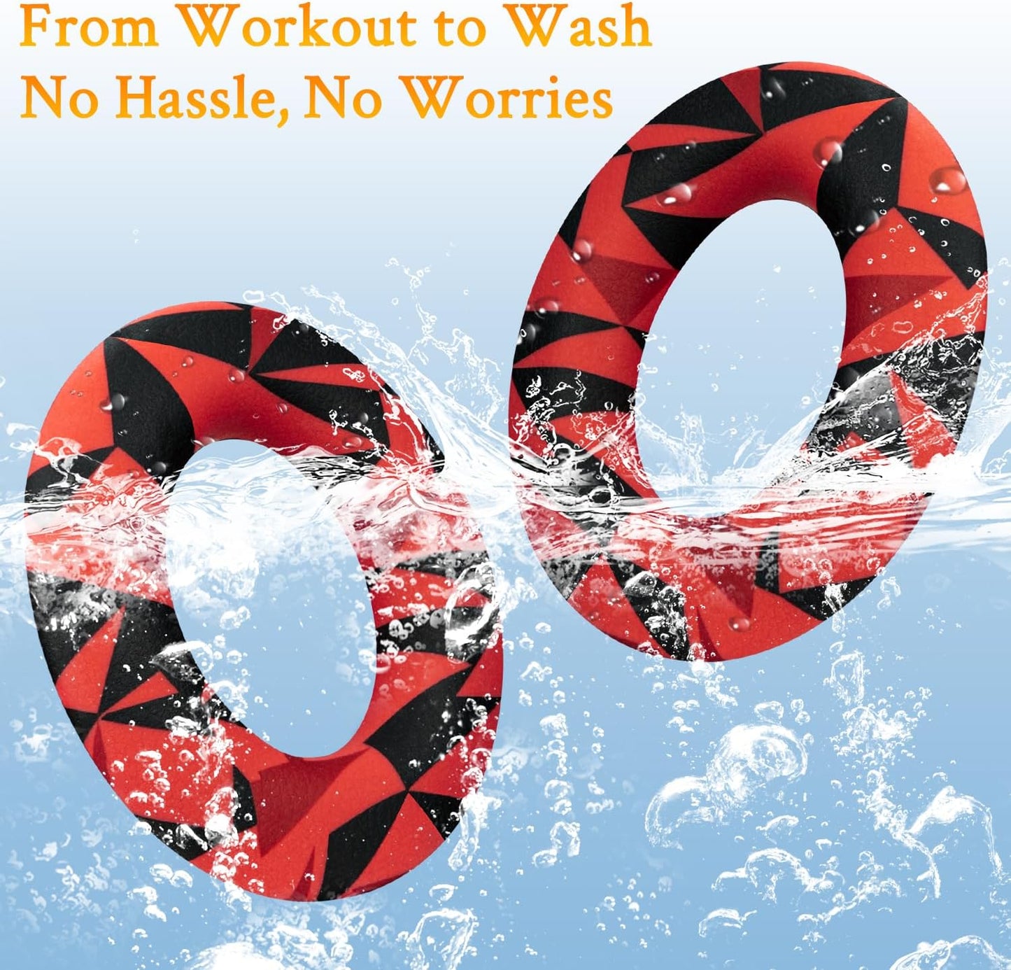 SOULWIT Silicone Ear Pads Cover Protector for Bose QuietComfort QC15 QC25 QC2 QC35 QC45/Ae2 Ae2i Ae2w/SoundTrue & SoundLink AE Headphones Cushions, Sweatproof, Easily Washable - Red Storm