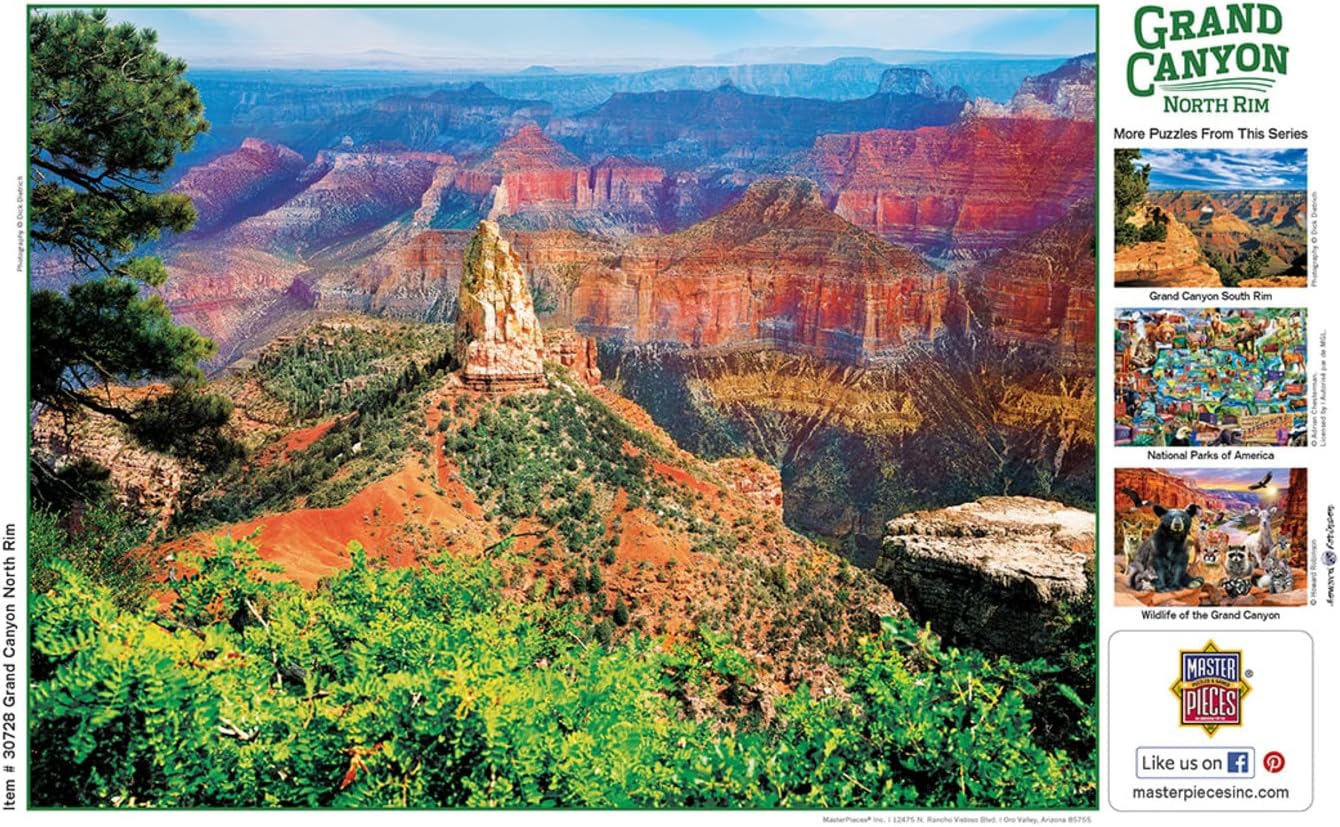 MasterPieces 550 Piece Jigsaw Puzzle For Adults, Family, Or Youth - Grand Canyon North Rim - 18"x24"