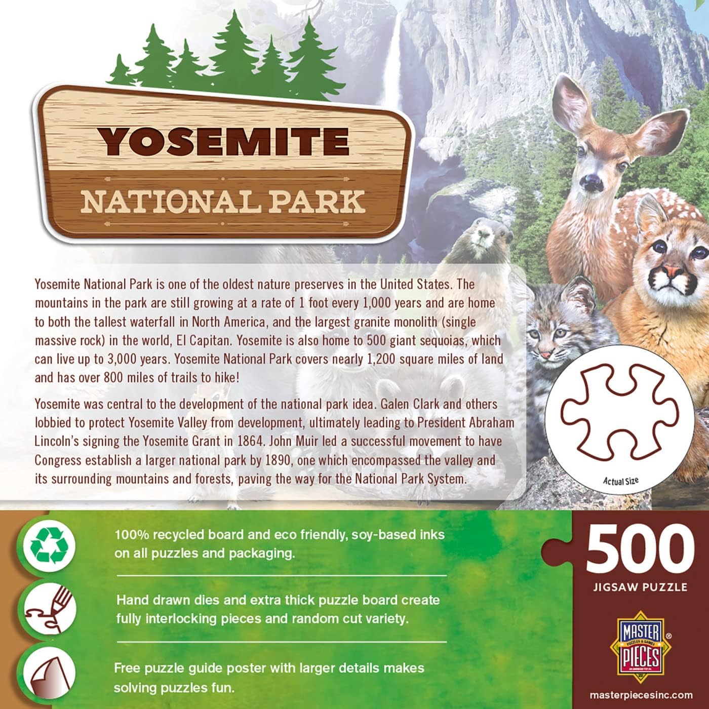 MasterPieces 500 Pieces Jigsaw Puzzle for Adults, Family, Or Youth - Yosemite National Park - 15"x21"