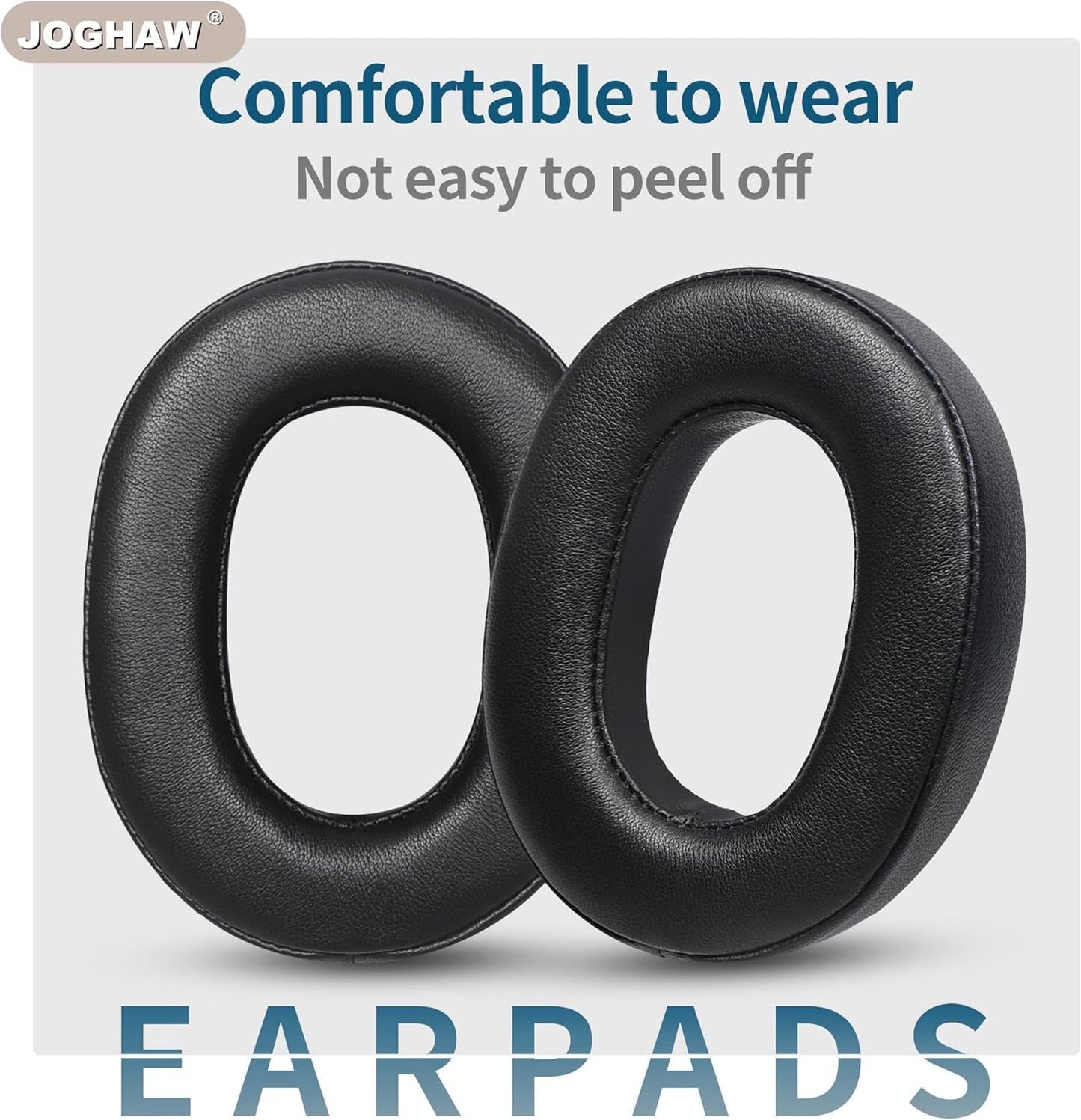 Replacement Ear Pads for Headphones - Compatible for Sony MDR-1000x/WH-1000xm2 | Premium Thickened Sheepskin Cushions with Soft Memory Foam for Comfort - Black