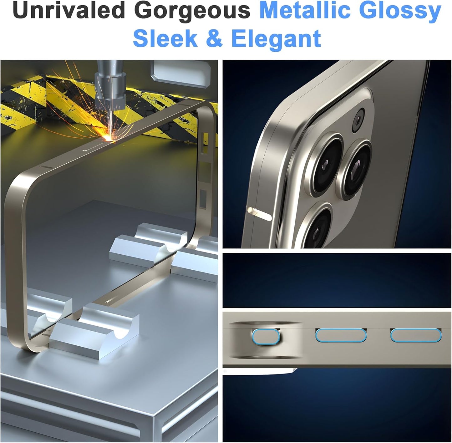 Privacy Magnetic Case for iPhone 16 with Metal Titanium Frame Privacy Screen Protector & Camera Lens Protector, Magnetic Adsorption Double Sided Tempered Glass Case Anti Peep Anti Spy Phone Cover