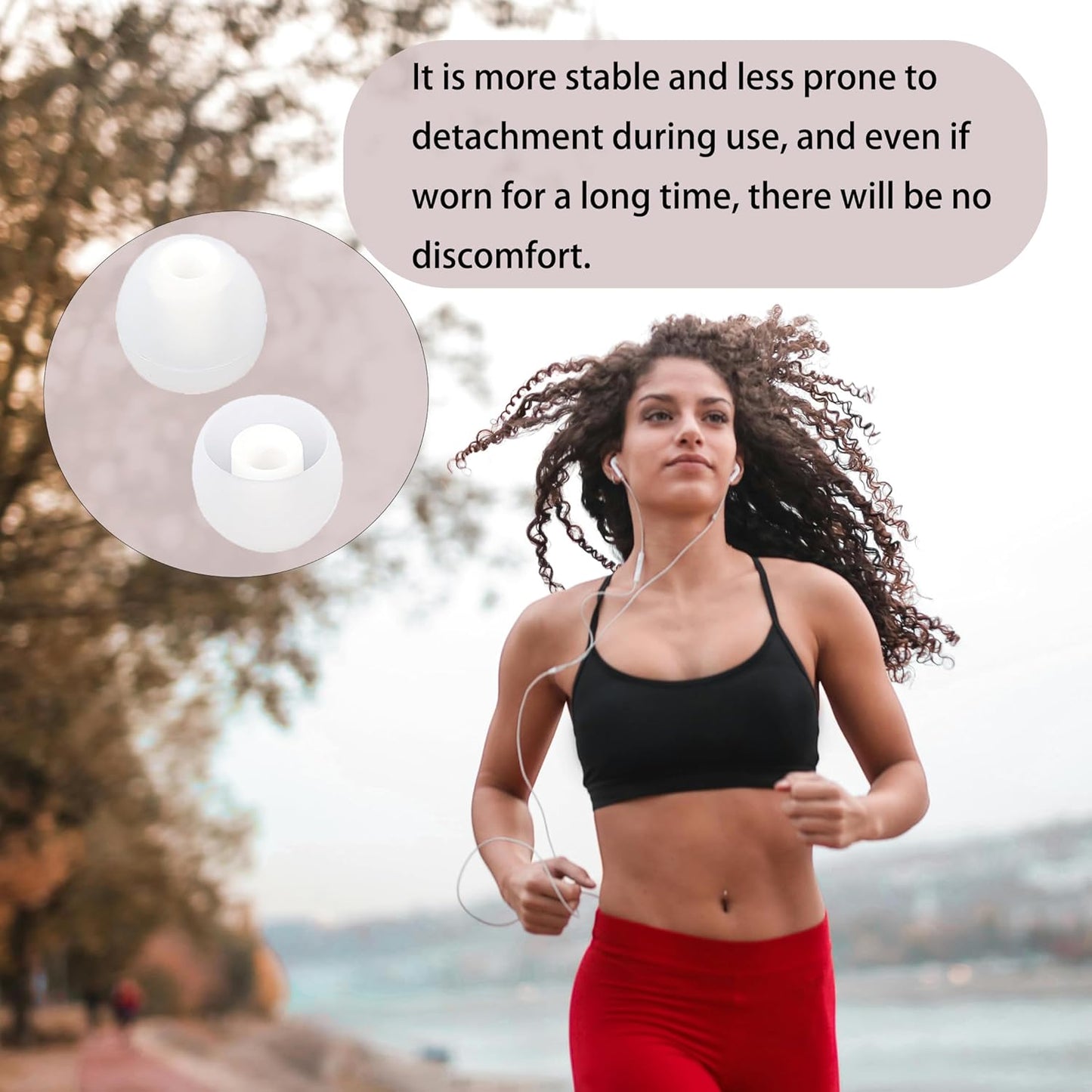 Silicone Replacement Earbud Tips Earbud Covers Fit Most in-Ear Earbuds(Inner Hole 3.8mm -5.1mm) Headphone Ear Tips Earbuds Rubber Tips 9 Pairs S M L