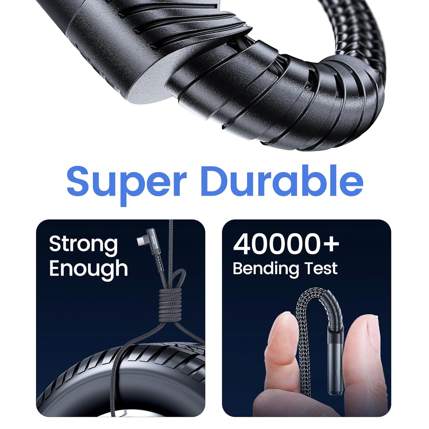 USB to USB C Cable [6.6ft, 2Pack ] USB A to Type C Right Angle Charger Cord 90 Degree Braided Fast Charging for iPhone 16/15/15 Plus/15 Pro/15 Pro Max/Samsung Galaxy S10 S10+, A15 A25, LG V30, Switch