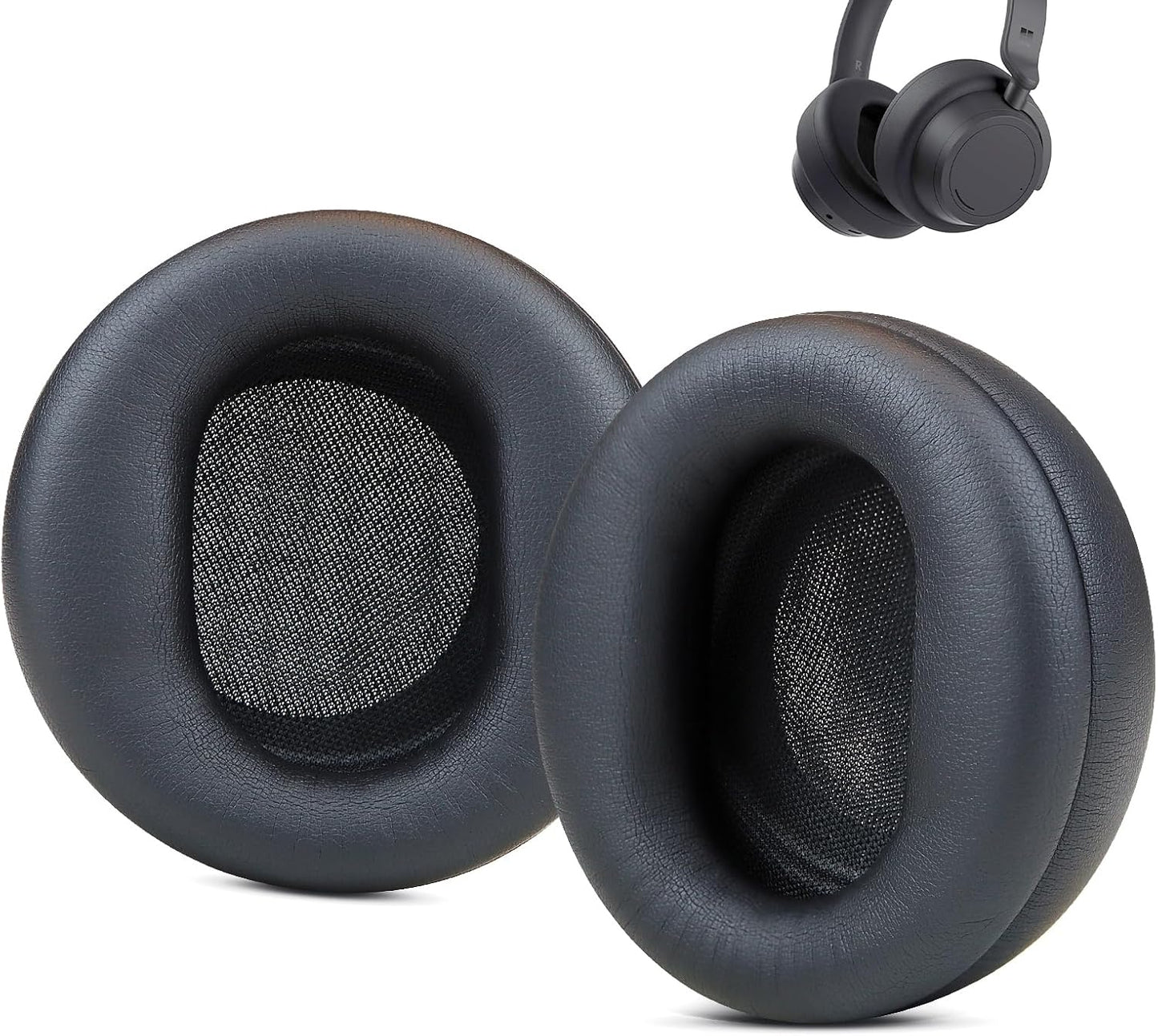 Replacement Earpads for Microsoft Surface Headphones 1 2 Wireless Noise Cancellation Headsets,Ear Pads Cushions with High-Density Noise Isolation Foam,Soft Protein Leather-Black