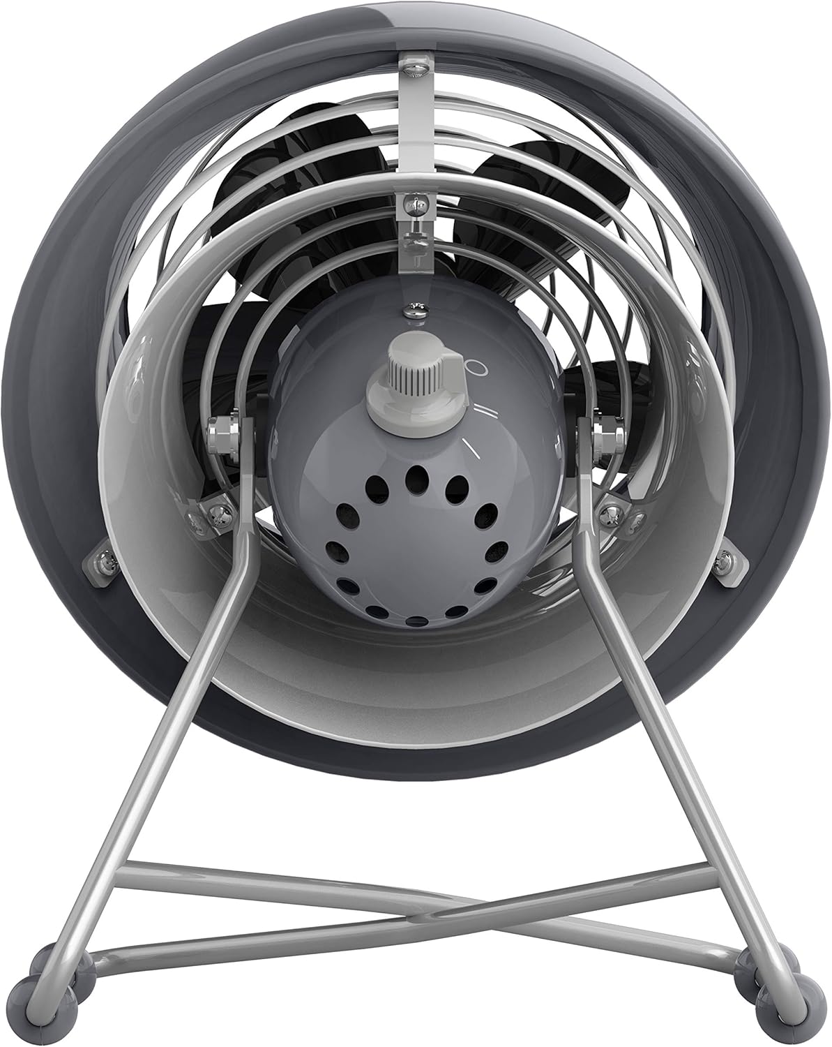Vornado VFAN™ Mini Modern Vintage Fan, Retro Metal Air Circulator, Fan for Desk & Bedside, 2 Speeds, Adjustable Tilt, Personal Cooling with Targeted Airflow, Quiet Fan, Storm Gray