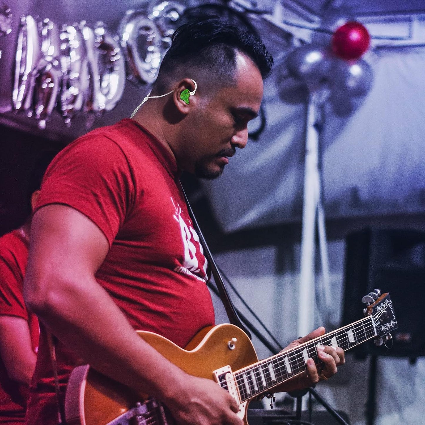 BASN MMCX in-Ear Monitors with Sound Isolation, Triple Driver Musicians HiFi Stereo IEMs Headphones with Upgraded Detachable Cables (Forest Green)