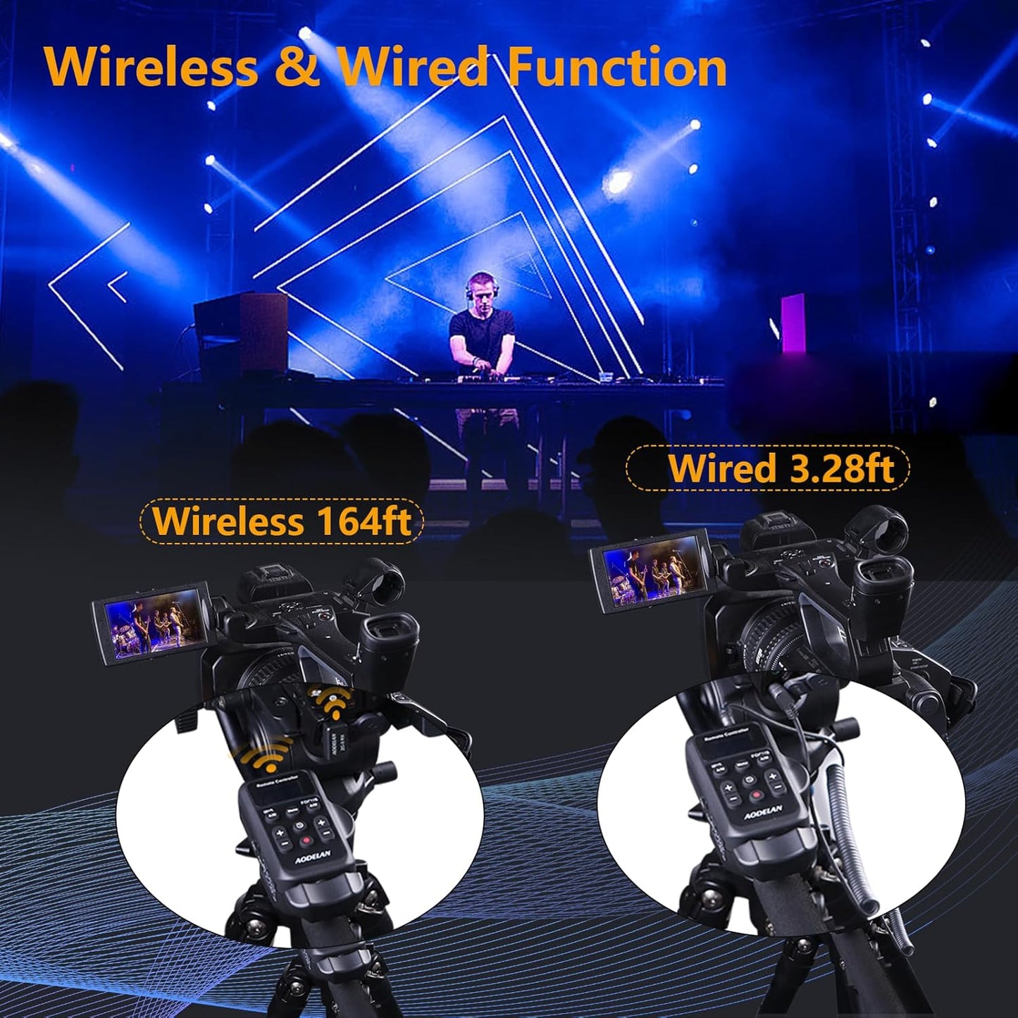 Wireless Camcorder Lanc Zoom Controller, Wired Remote Control with 2.5mm Jack Cable, IRIS, Focus, Video Recording and Zoom Commander with Lanc or Remote Terminal for Canon XL1S XL2 XHA1 /Sony NX5C