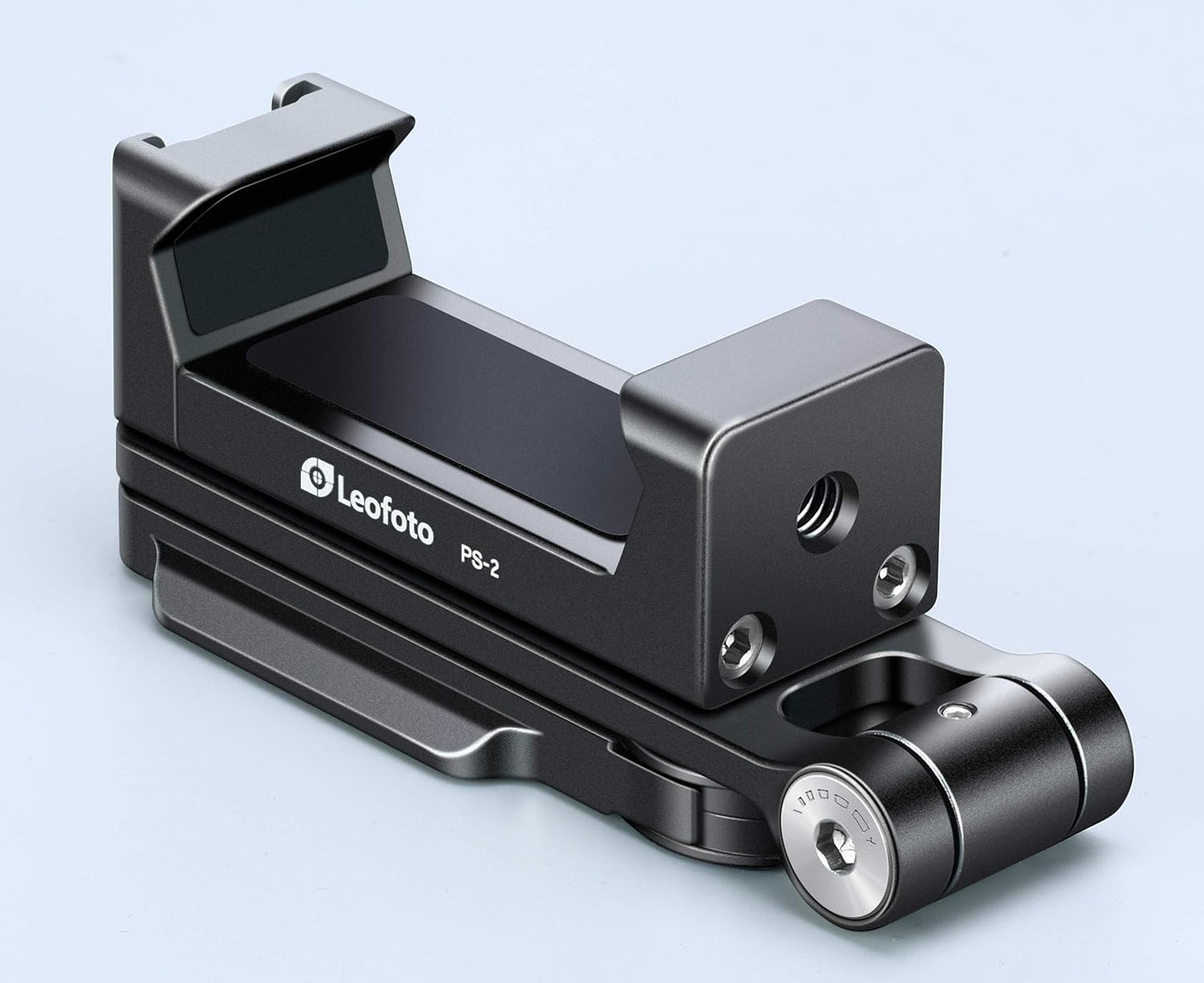 LEOFOTO PS-2 Phone Holder, Cell Phone Stand, Adjustable Angle, Compact and Portable, 1/4" Screw Thread, Arca Compatible (Black)