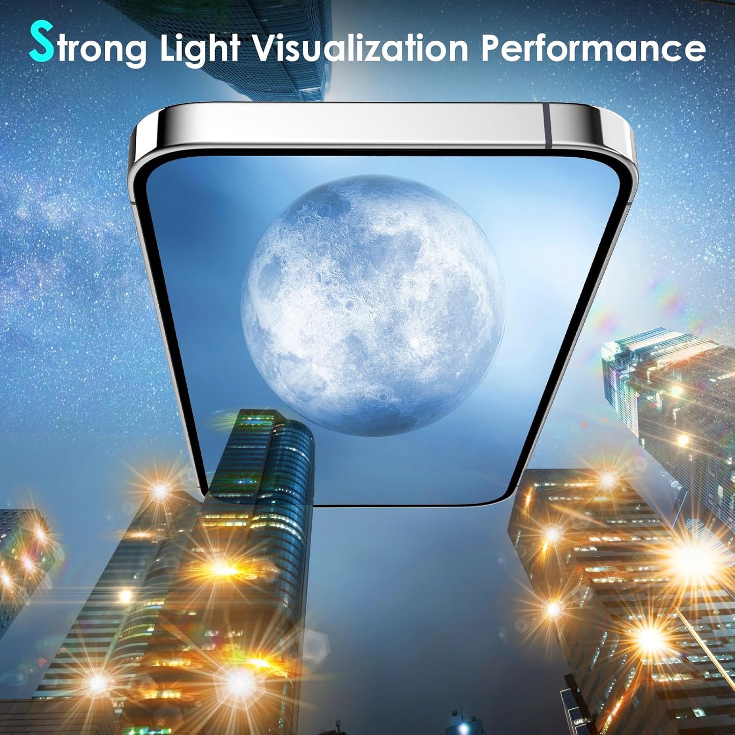 YWXTW CameraLens Protector,[1 Step Installation Tray] Tempered Glass Screen Metal Individual Cover Accessories Case Friendly (Multi-Coloured Titanium) (iPhone 15 Pro/15 Pro Max)