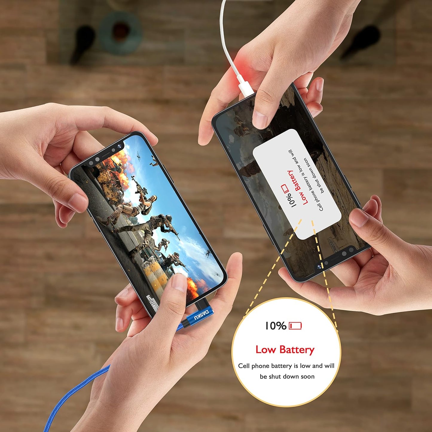 90 Degree iPhone Charger 10FT 2Pack [MFi Certified] USB Lightning Cable 10 Foot Right Angle Nylon Braided Apple Charging Cord Compatible with iPhone 14/13/12/11/Pro/Max/Mini/X/Plus/8/7/6/5/Plus/iPad