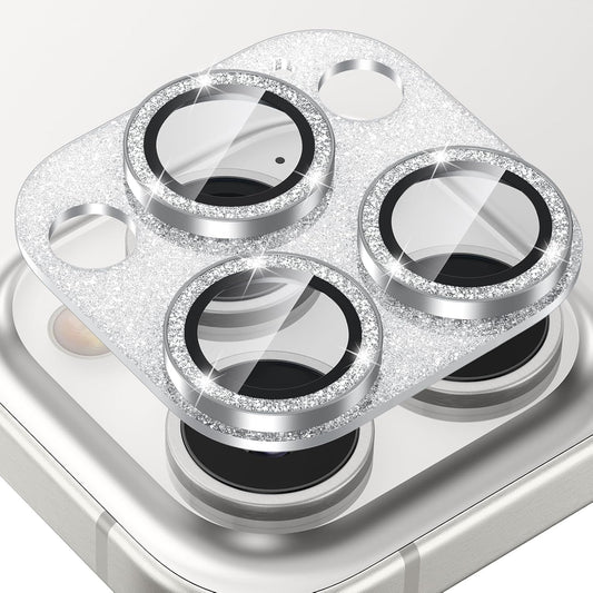 Tensea for iPhone 16 Pro/iPhone 16 Pro Max/iPhone 15 Pro/iPhone 15 Pro Max Camera Lens Protector, Metal Aluminum Alloy Tempered Glass Cover Camera Screen Protector Accessories, Case Friendly