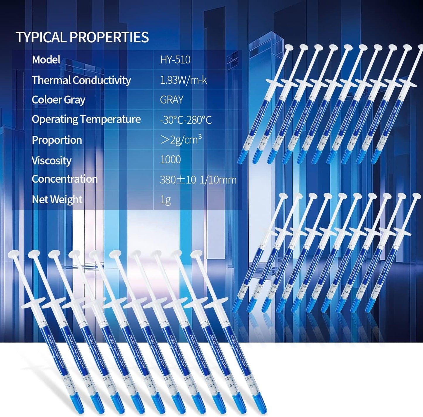 HY510-30PCS(1PCS-1g) CPU Thermal heatsink Paste Silicone Grease Compound Carbon Based High Performance Non-Conductive for pc CPU gpu PS4 30 Gram
