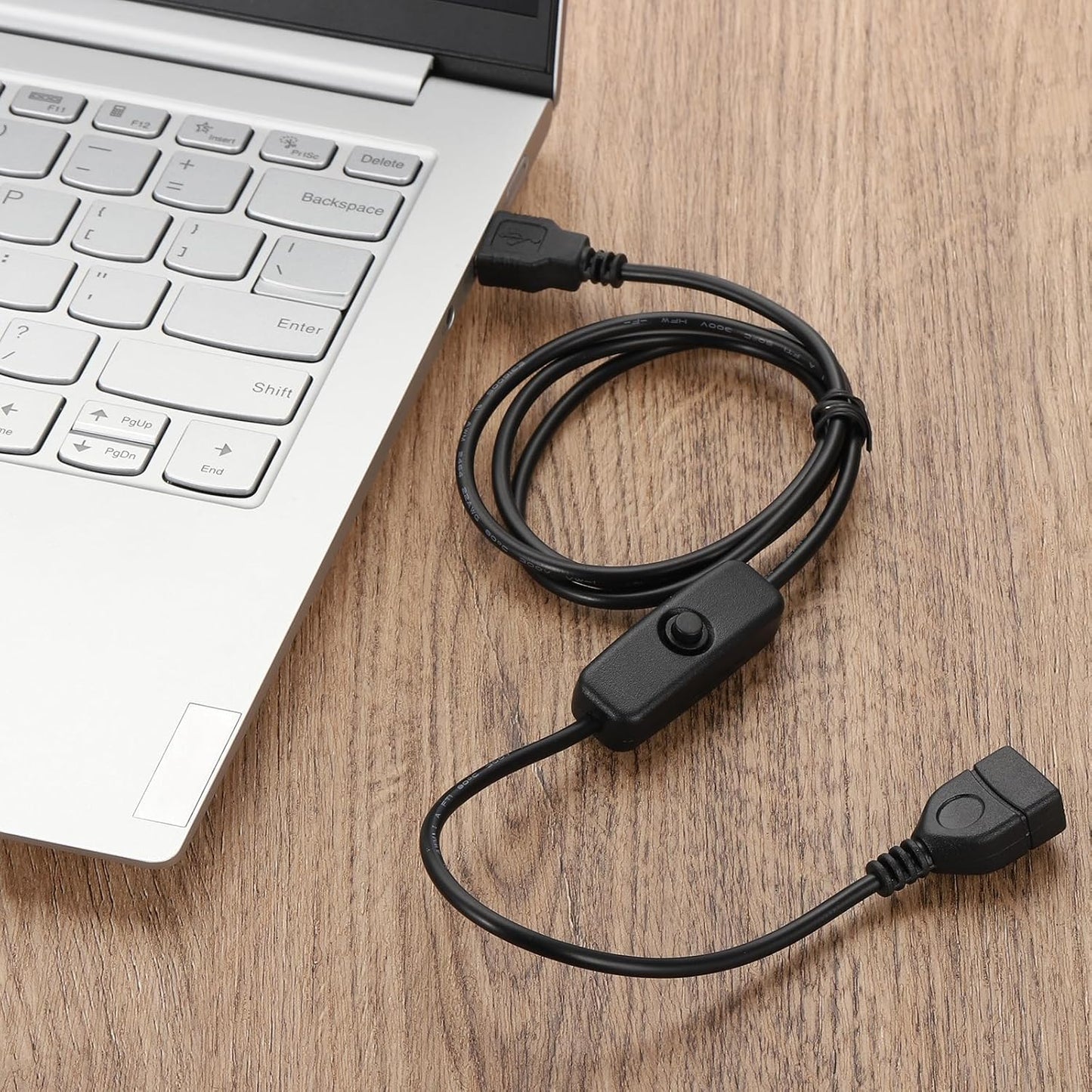 MECCANIXITY USB Extension Cable with ON/Off Button Switch 1m USB Male to Female Extension Cord for Desk Lamp Fan LED Light Strip Black Pack of 1