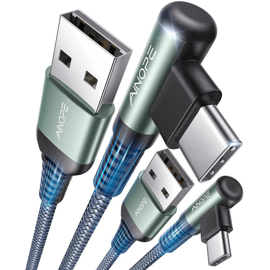 AINOPE Car Carplay Cable for iPhone 17 16 15 Charger Cord, 3.1A USB to USB C Cable 2-Pack 3.3FT for iPhone 16 Car Charger, Type C Charger Fast Charging for Galaxy S10 S9 S8 Plus, Note 10 9 8, LG V50