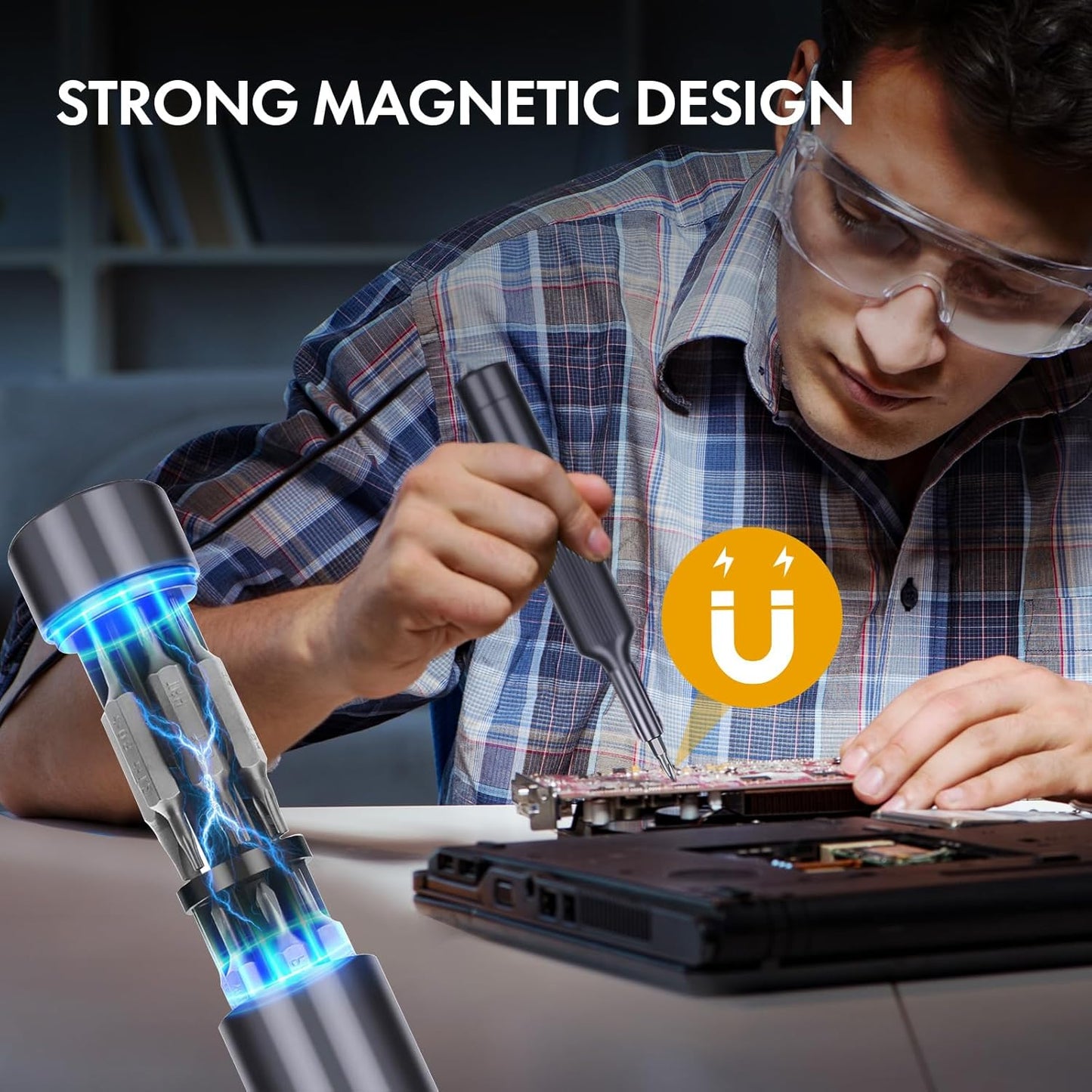 XOOL 27 in 1 Precision Screwdriver Set, Pen Style Mini Screwdriver with Built-in Storage, Magnetic Bit Holder, Ideal for Electronics, Watches, Laptops, and Small Repairs