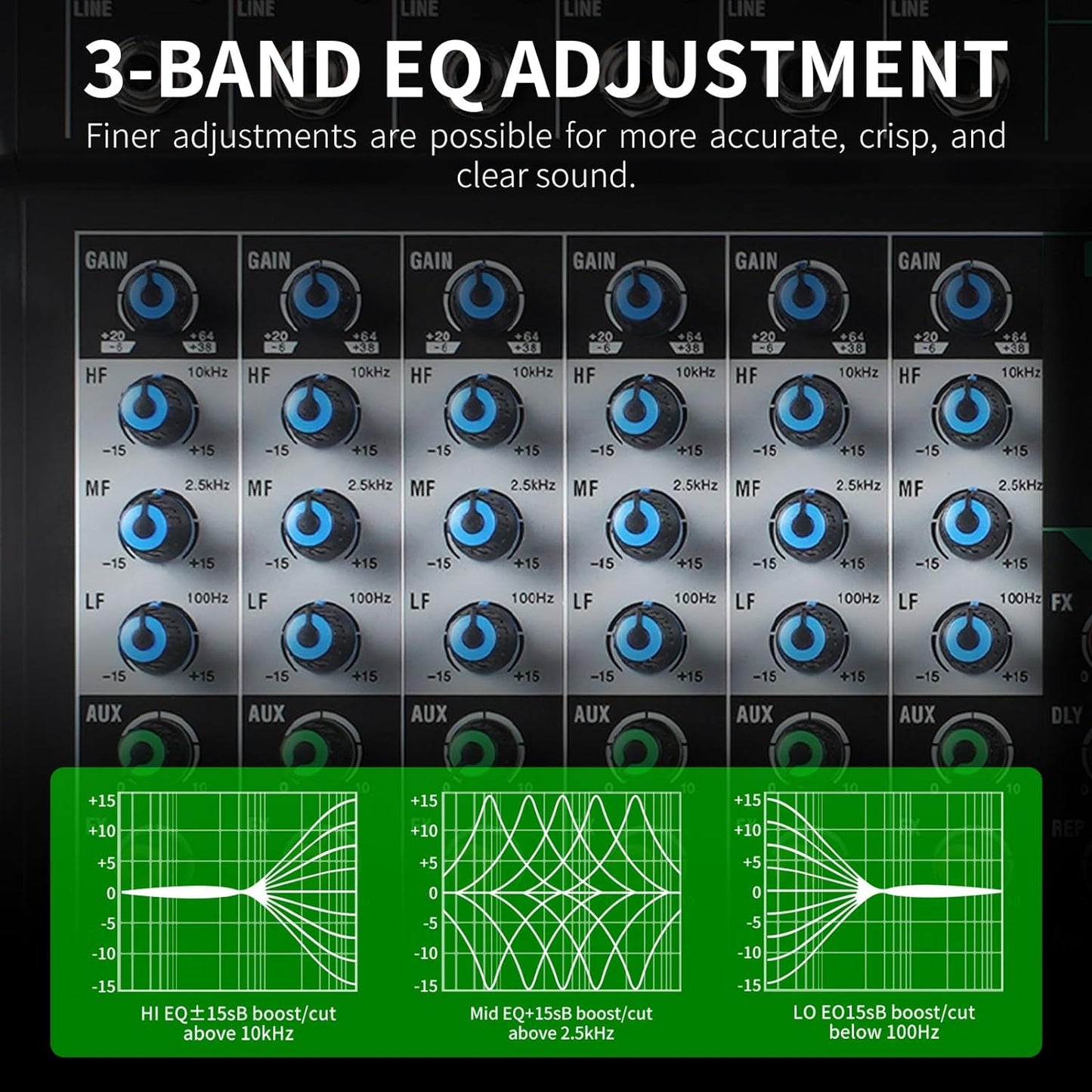 XTUGA 12 Channel Audio Mixer Sound Board Mixing Console, Audio Interface PC USB Bluetooth with 48V Phantom Digital Effect for DJ Live Recording Studio Karaoke(CT120)