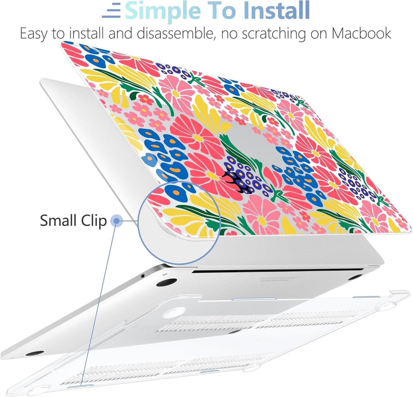 MEEgoodo Case for MacBook Pro 13 inch Case 2022 2021 2020 New A2338 M2/M1 A2251 A2289, Laptop Hard Shell with Keyboard & Camera Cover Compatible with 13 inch MacBook Pro, Groovy Flower