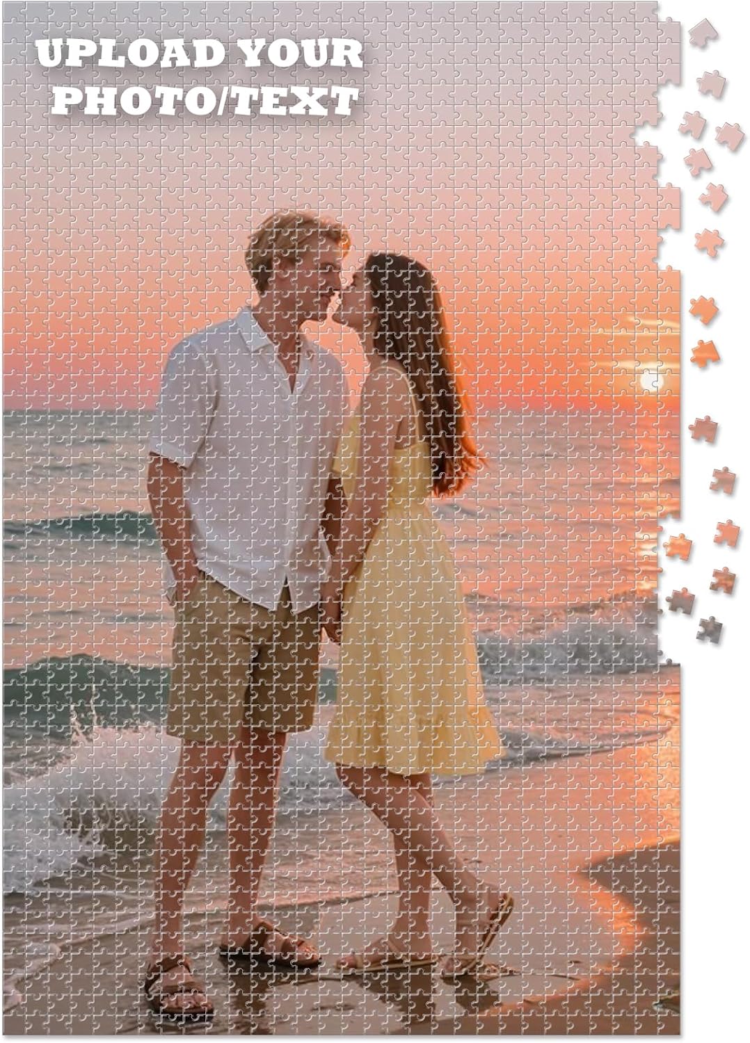 Custom Photo Puzzle – Personalized 1500 Piece Jigsaw Puzzle from Your Photo – Perfect Puzzle Gift for Families, Pets, Weddings, Anniversaries, Adults & Couples(1500-vertical)