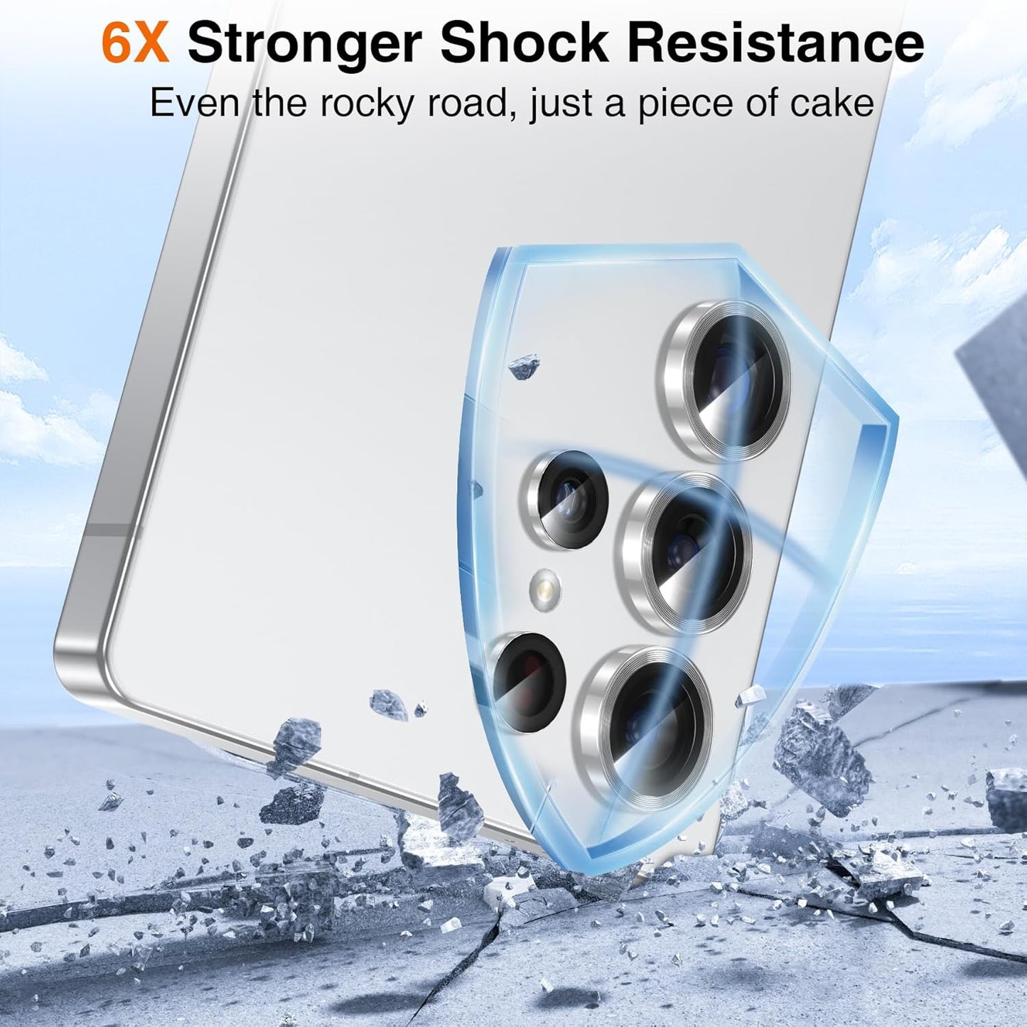 YWXTW [2025 Original Like for Samsung Galaxy S25 Ultra Camera Lens Protector, [Ultra-Thin & 6X Stronger] S25 Ultra Camera Lens Cover, 9H Tempered Glass Upgraded Metal Edging(Titanium silver)